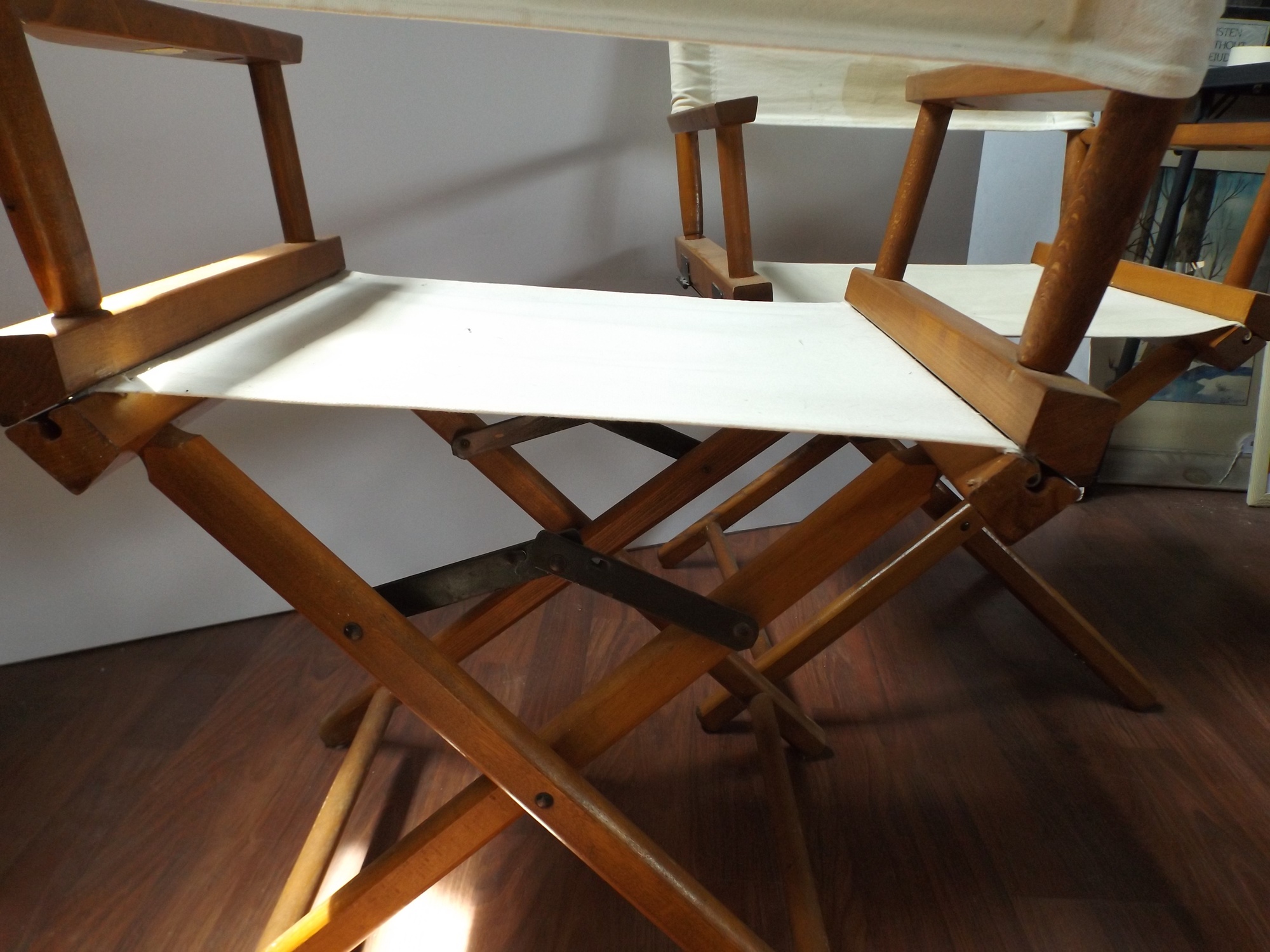 Canvas and Wood Director's Chairs