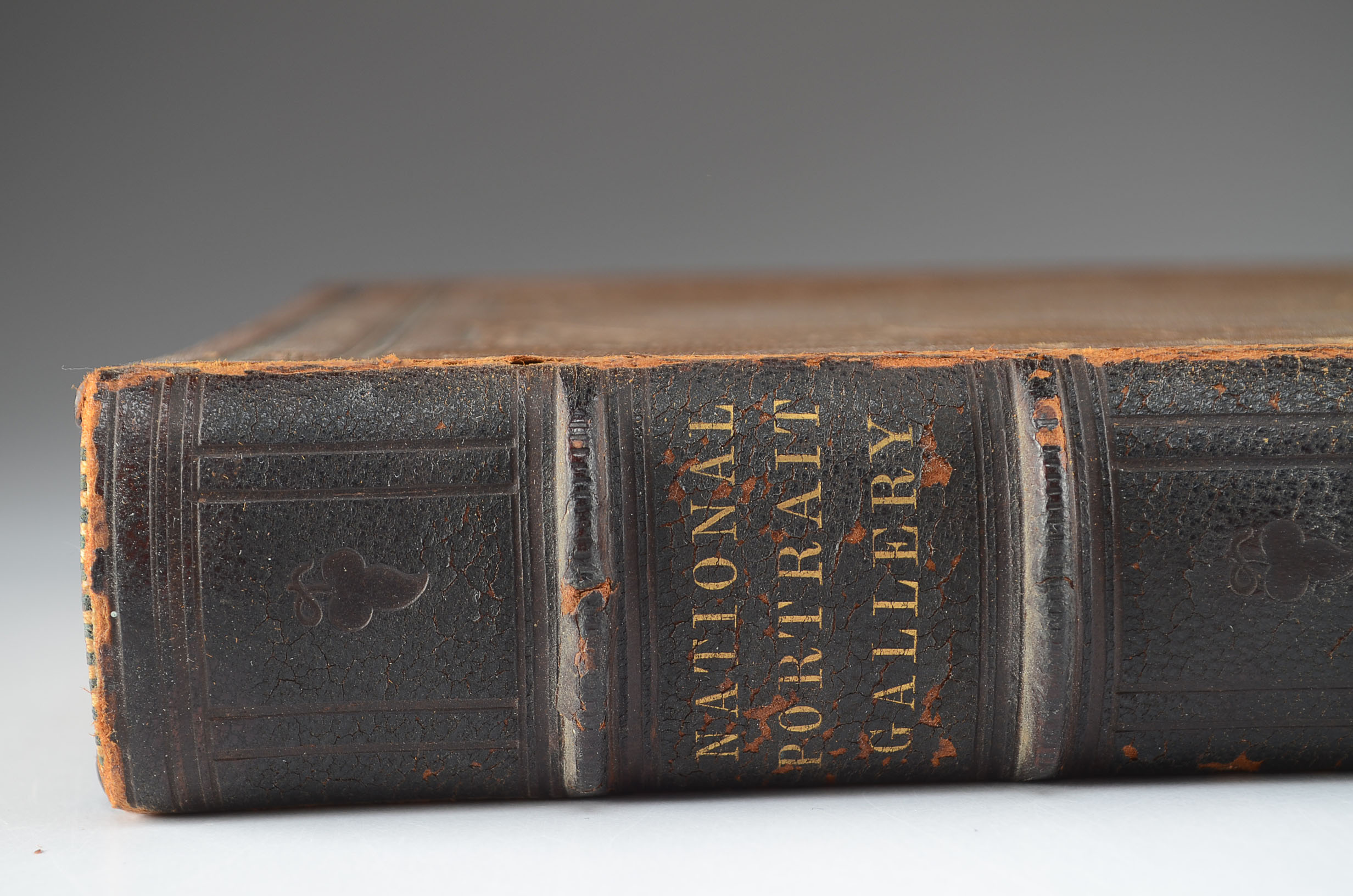 Antique Leather-Bound Copy of "The National Portrait Gallery"
