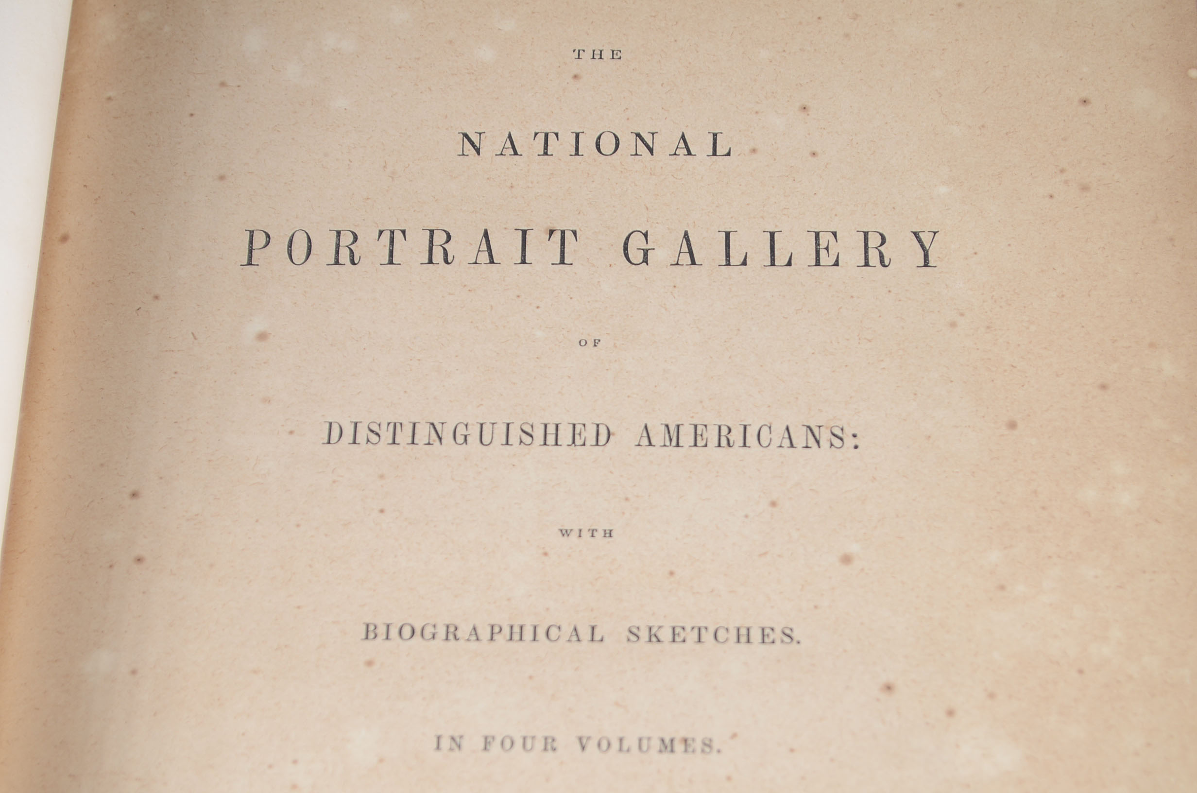 Antique Leather-Bound Copy of "The National Portrait Gallery"