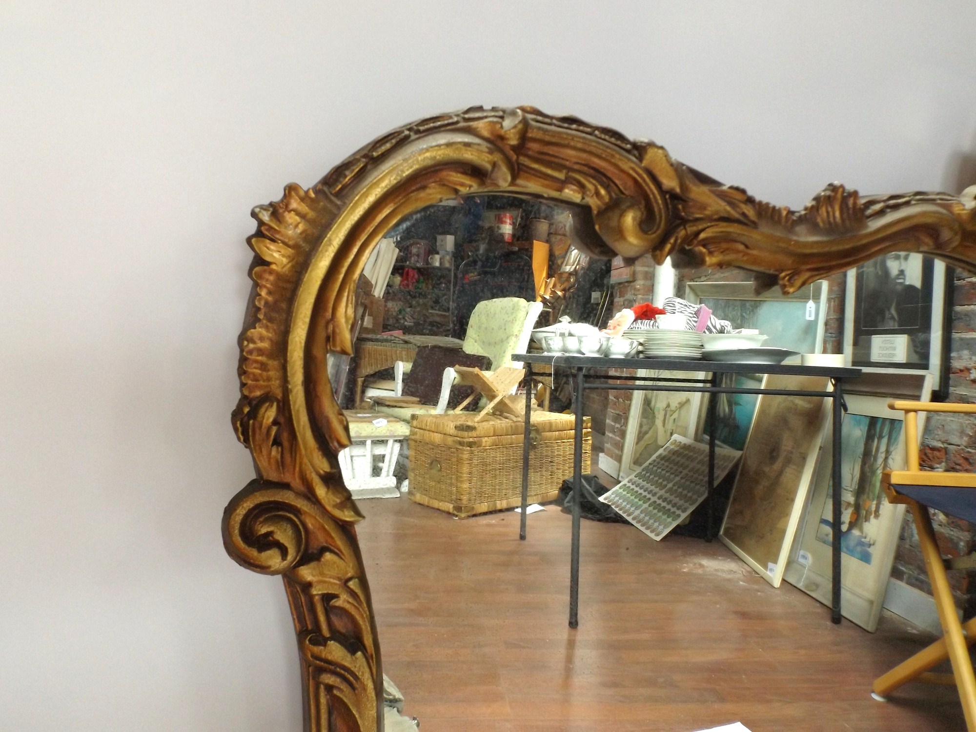 Ornate Gilt-Framed Mirror