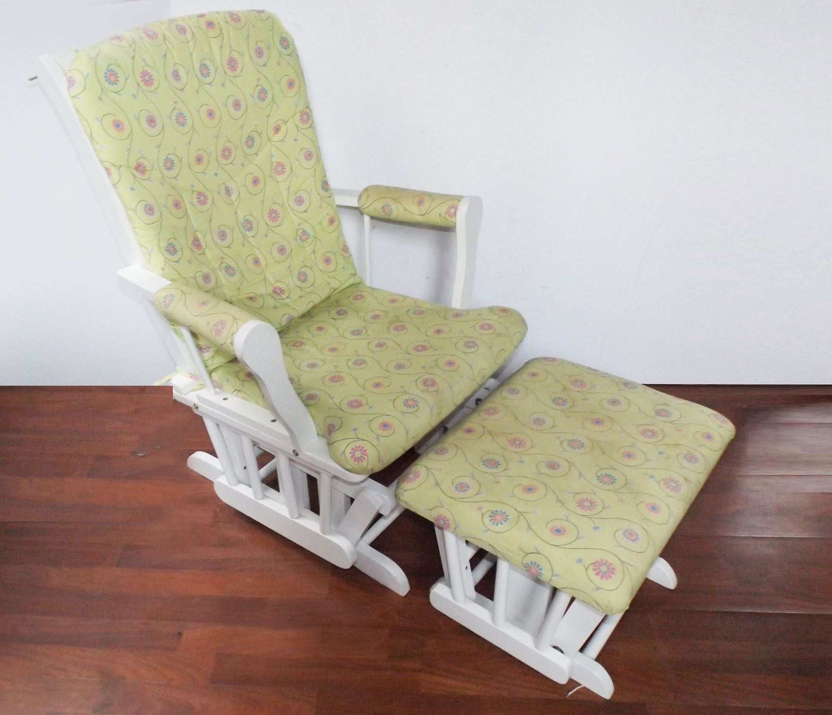 Platform Gilder Chair and Ottoman