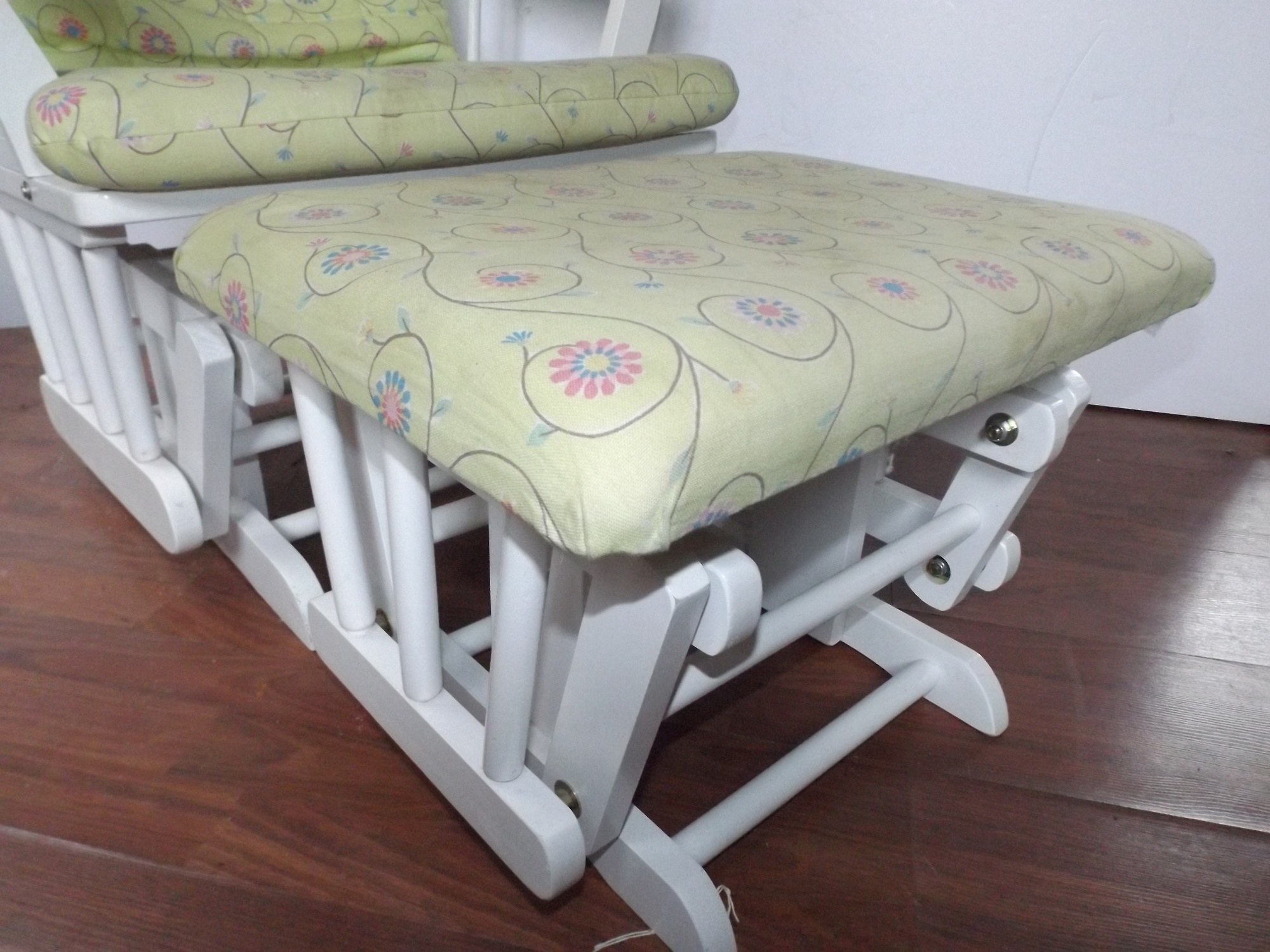 Platform Gilder Chair and Ottoman