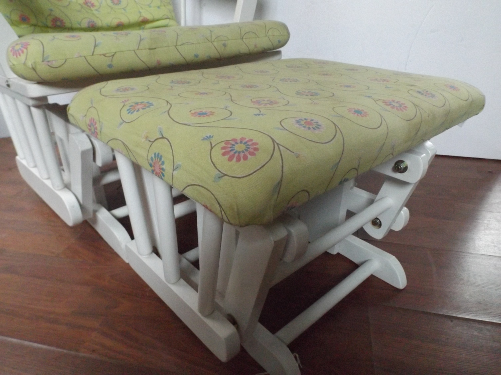 Platform Gilder Chair and Ottoman