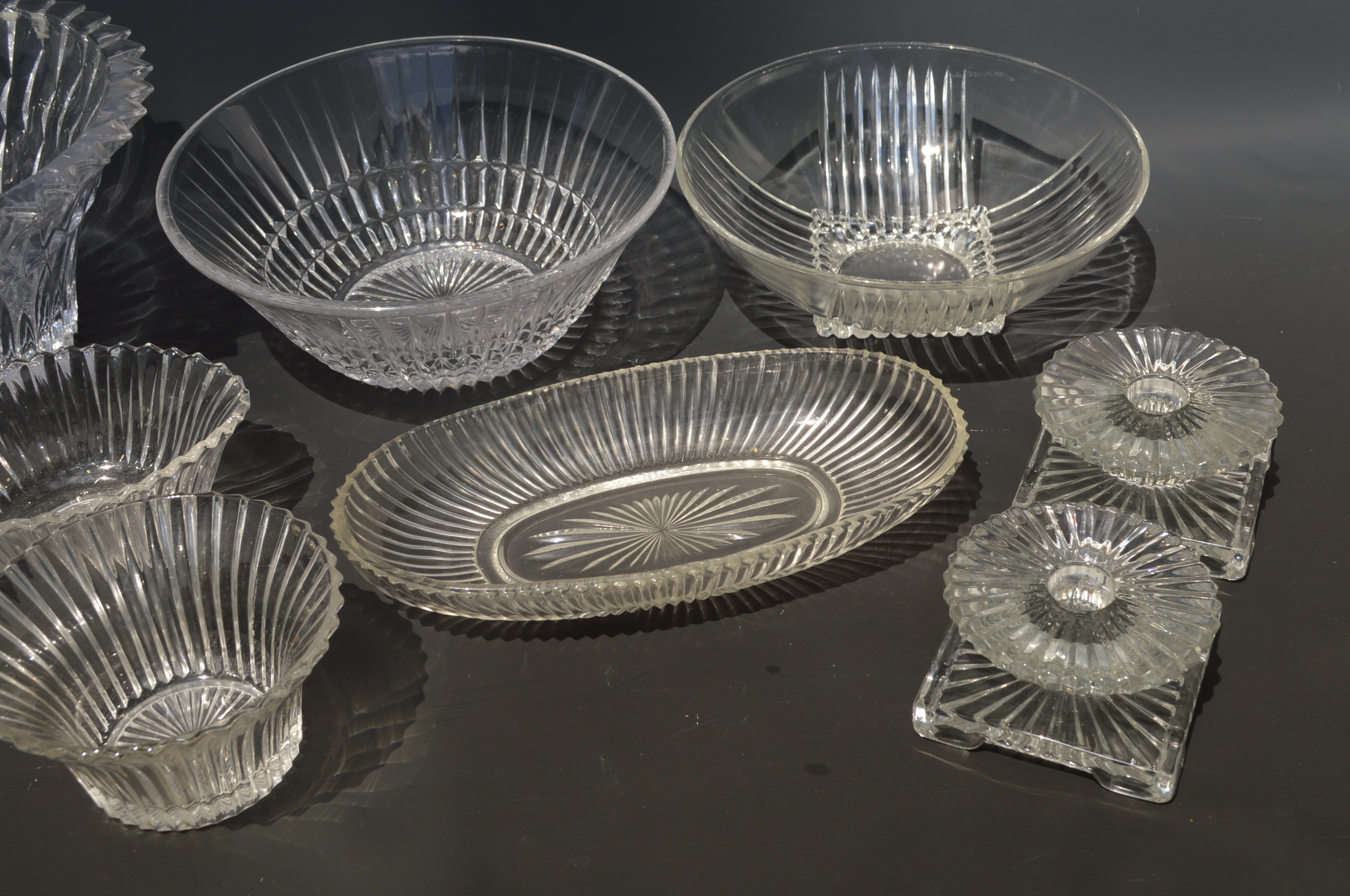 Vintage and Modern Glass Serving Ware
