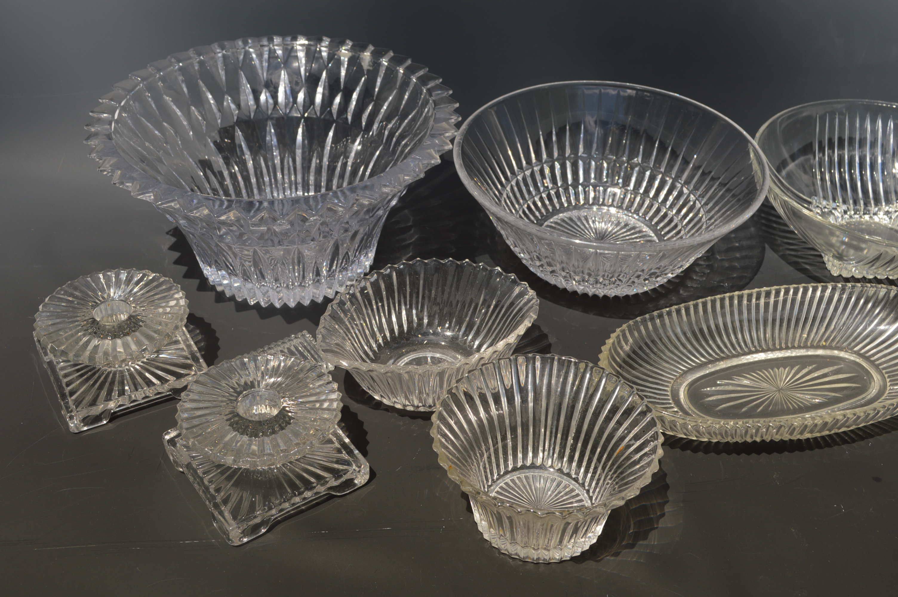 Vintage and Modern Glass Serving Ware