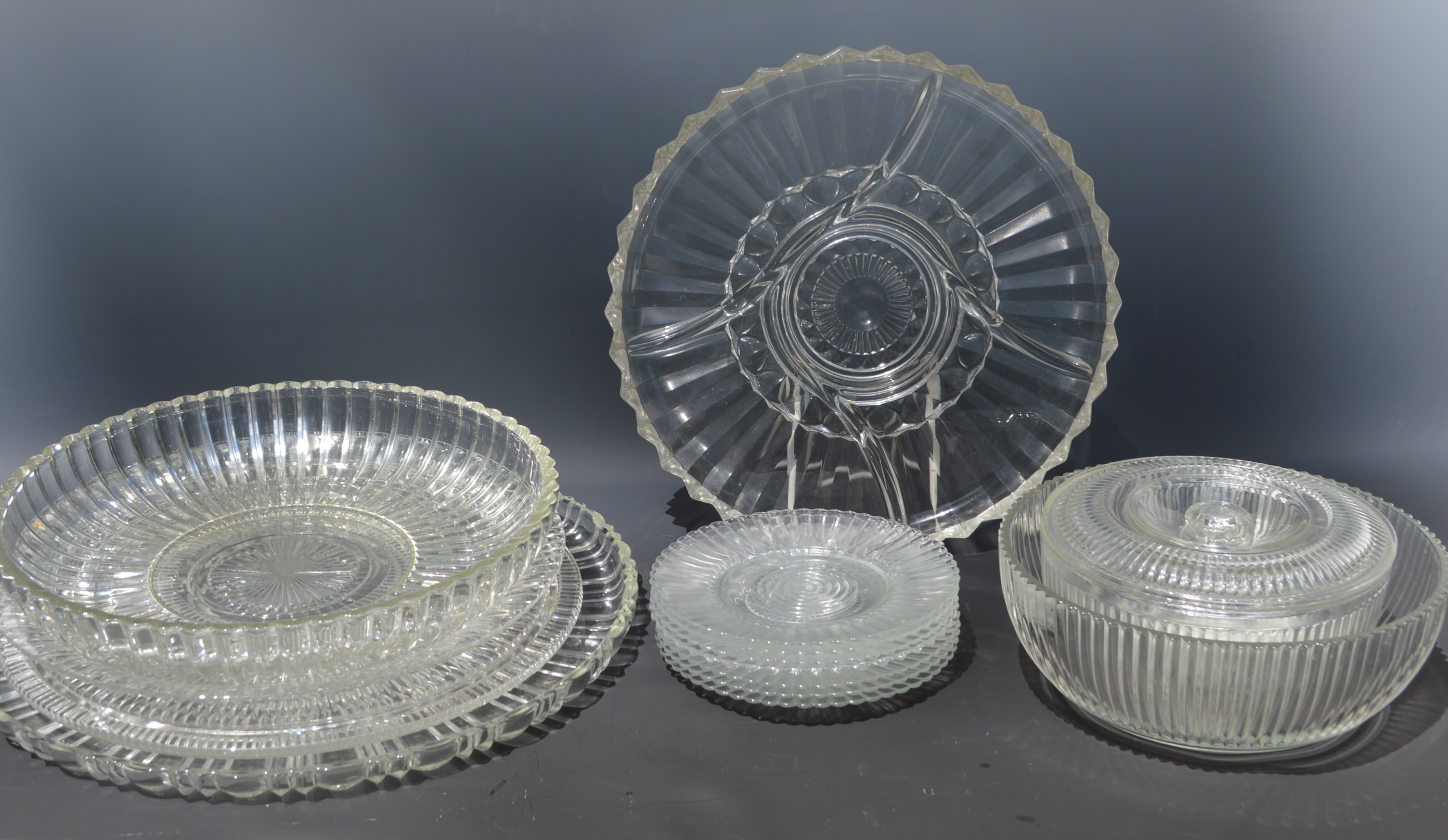 Vintage and Modern Glass Serving Ware