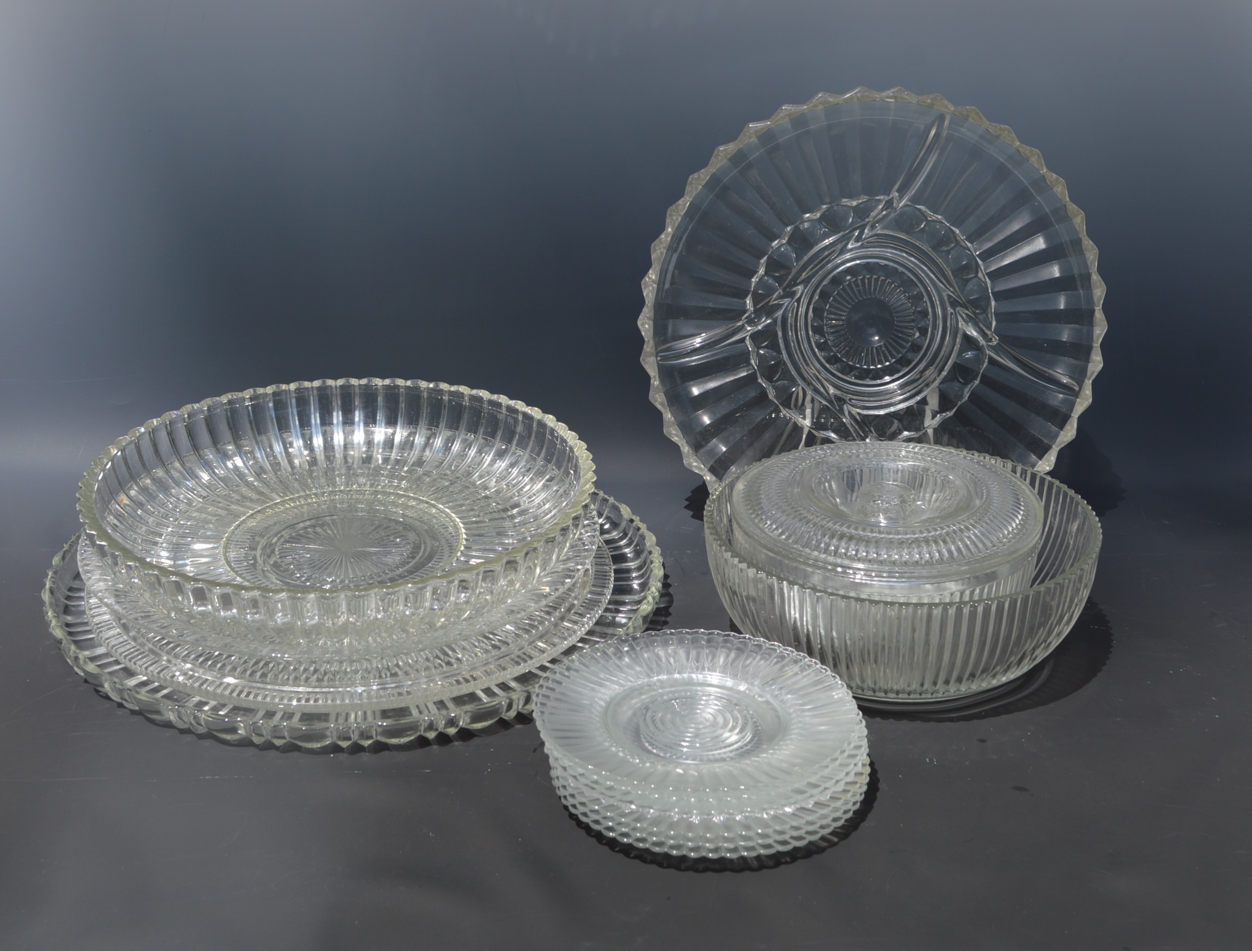 Vintage and Modern Glass Serving Ware