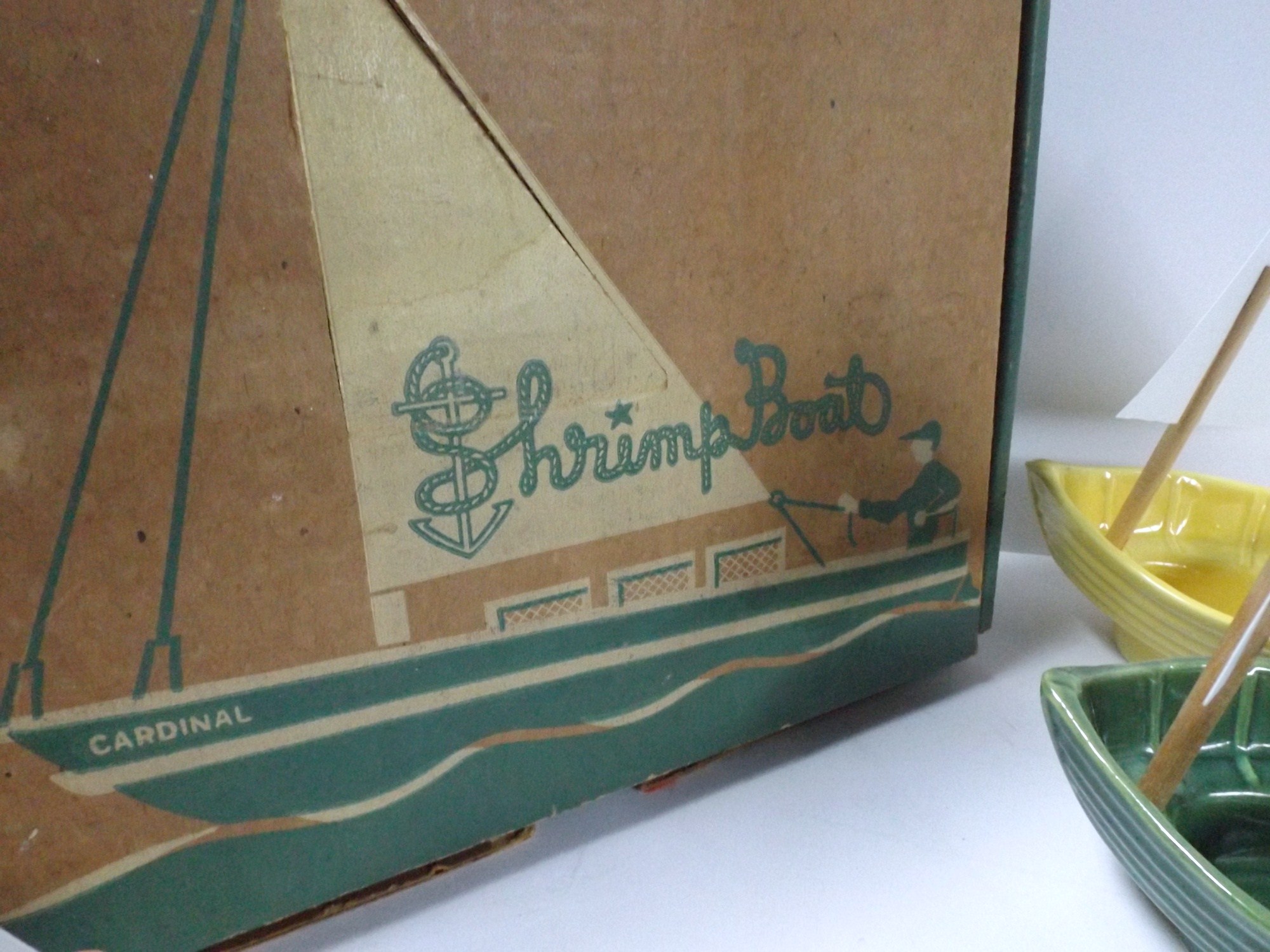 Retro Cardinal China Shrimp Boats in Original Box