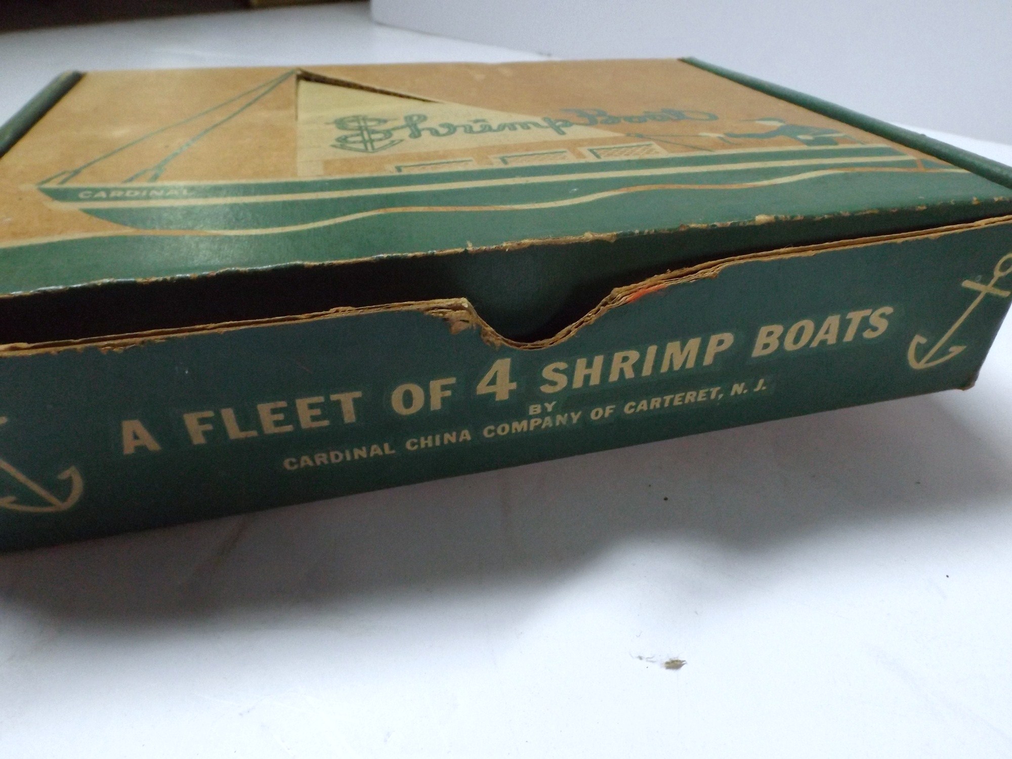 Retro Cardinal China Shrimp Boats in Original Box