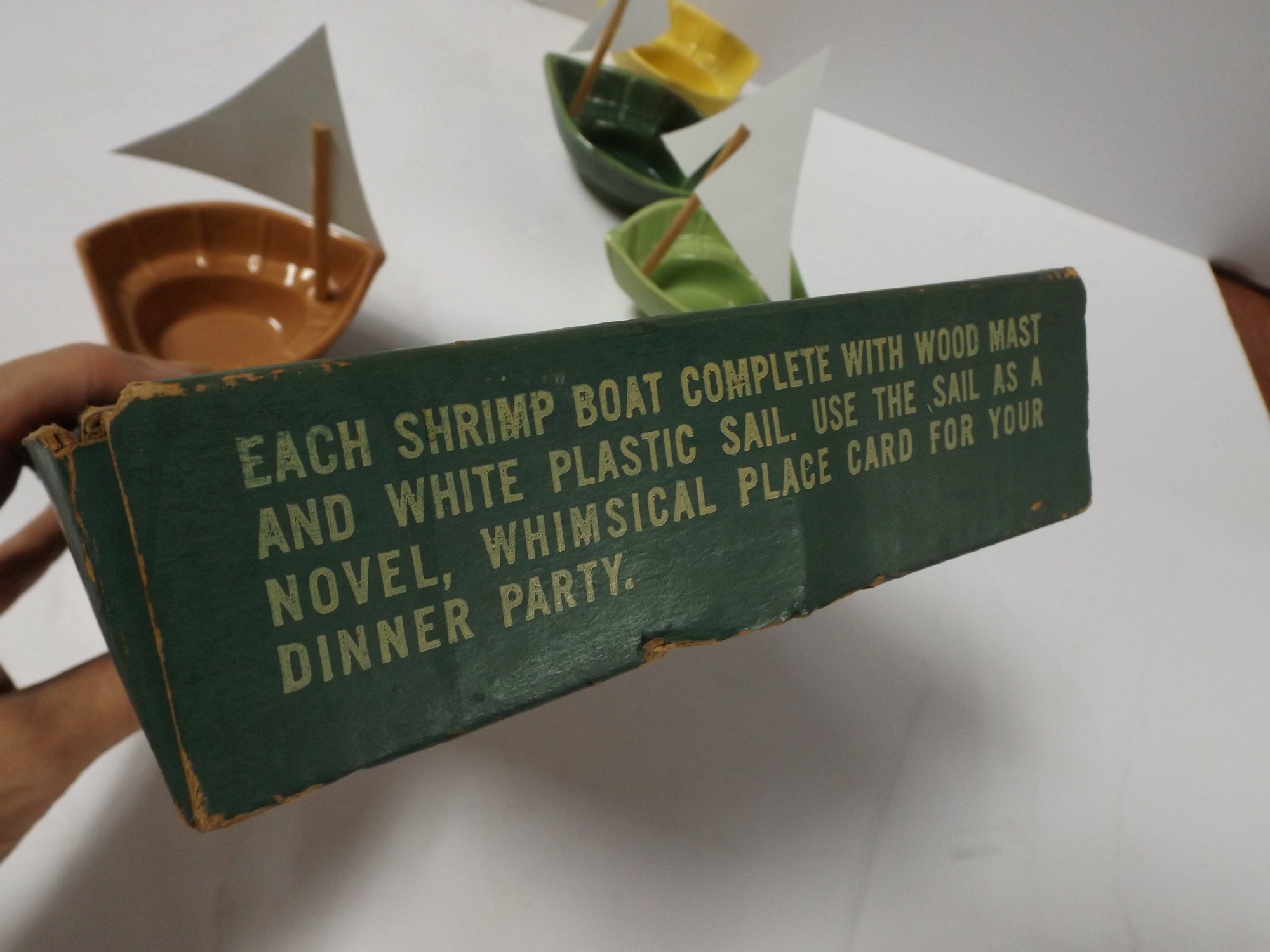 Retro Cardinal China Shrimp Boats in Original Box