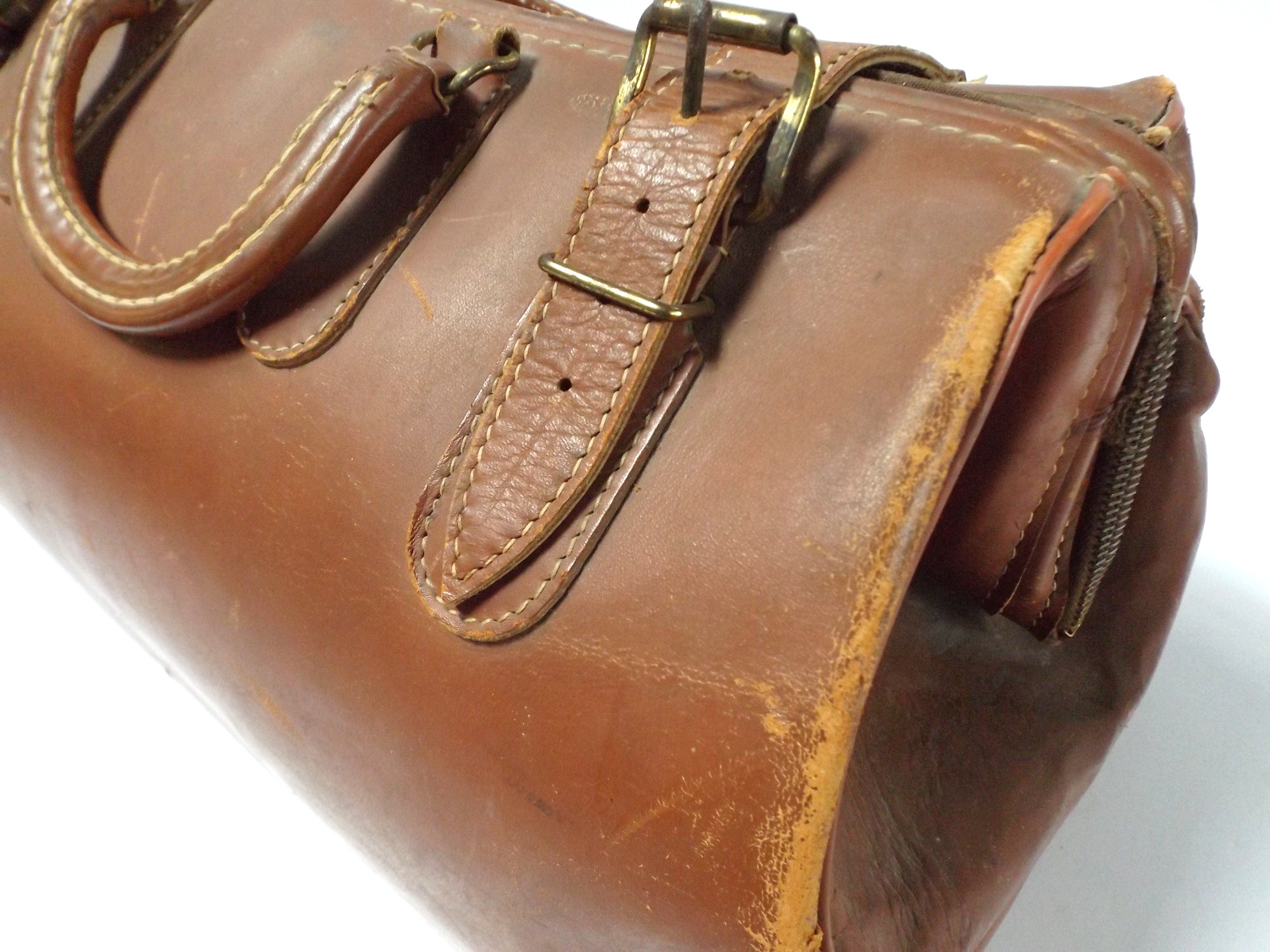 Vintage Brown Leather Doctor's Bag