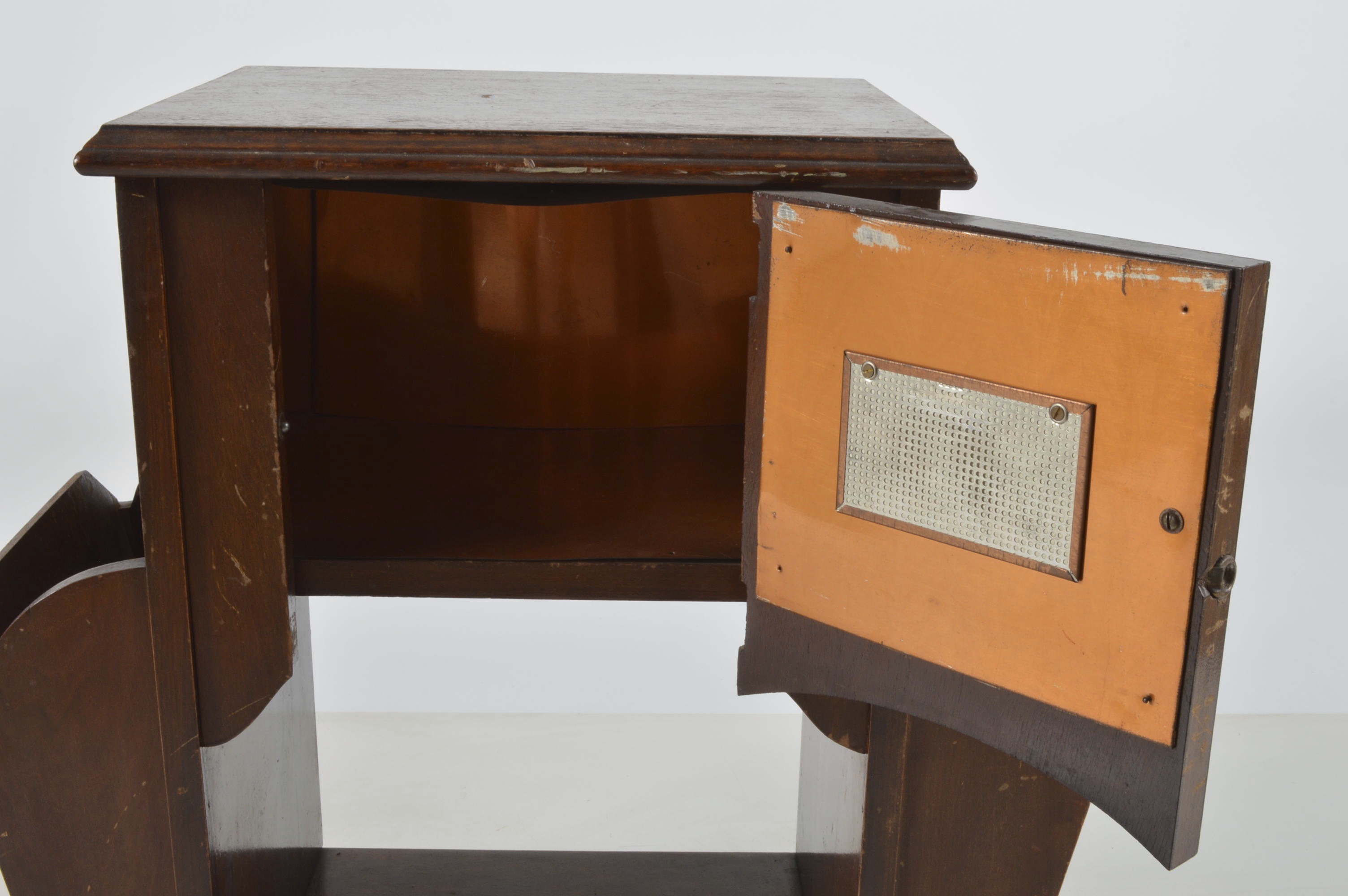 Antique Copper Lined Cigar Humidor Stand 