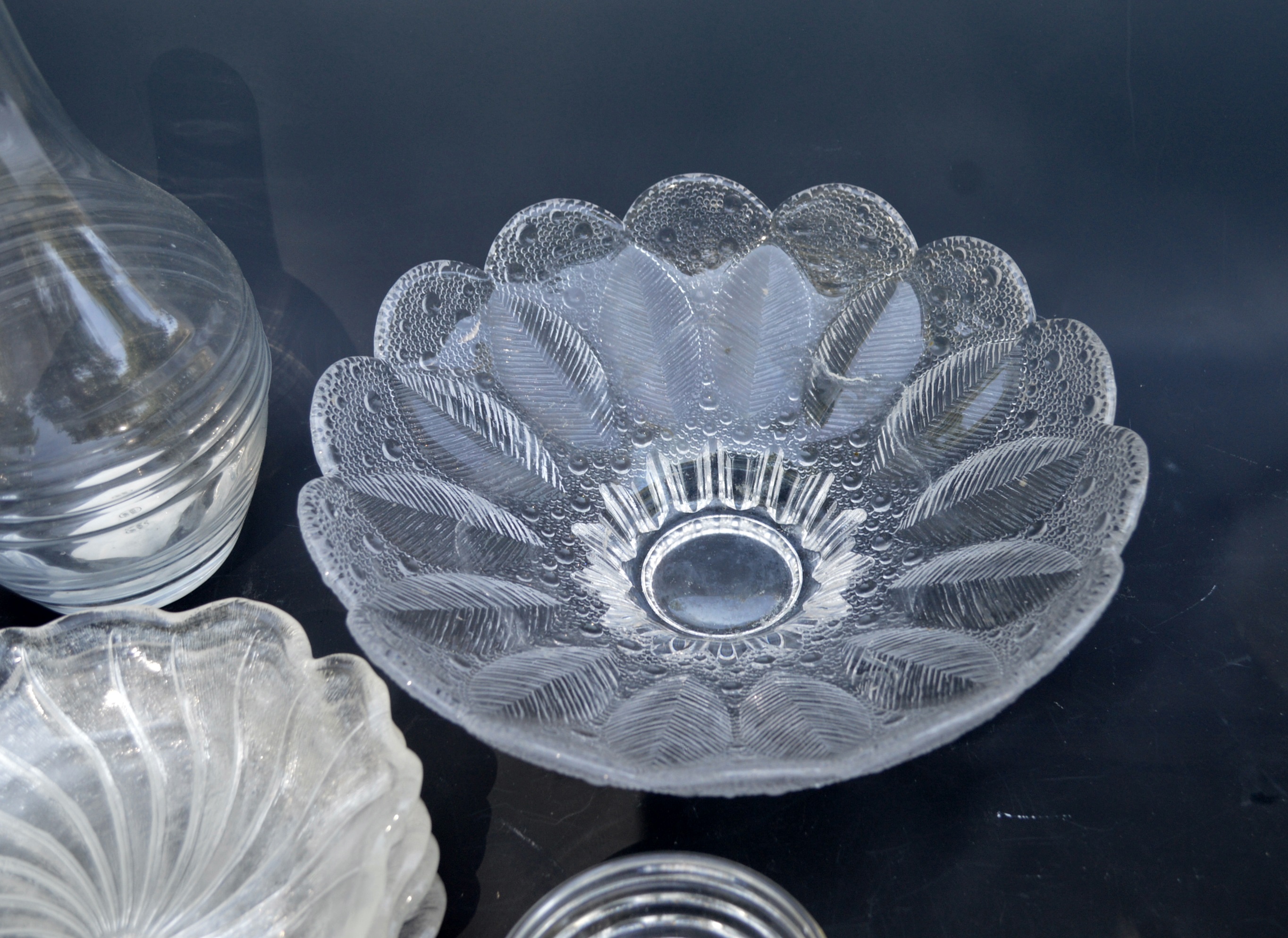 Variety of Vintage and Modern Glass Platters and Serve Ware