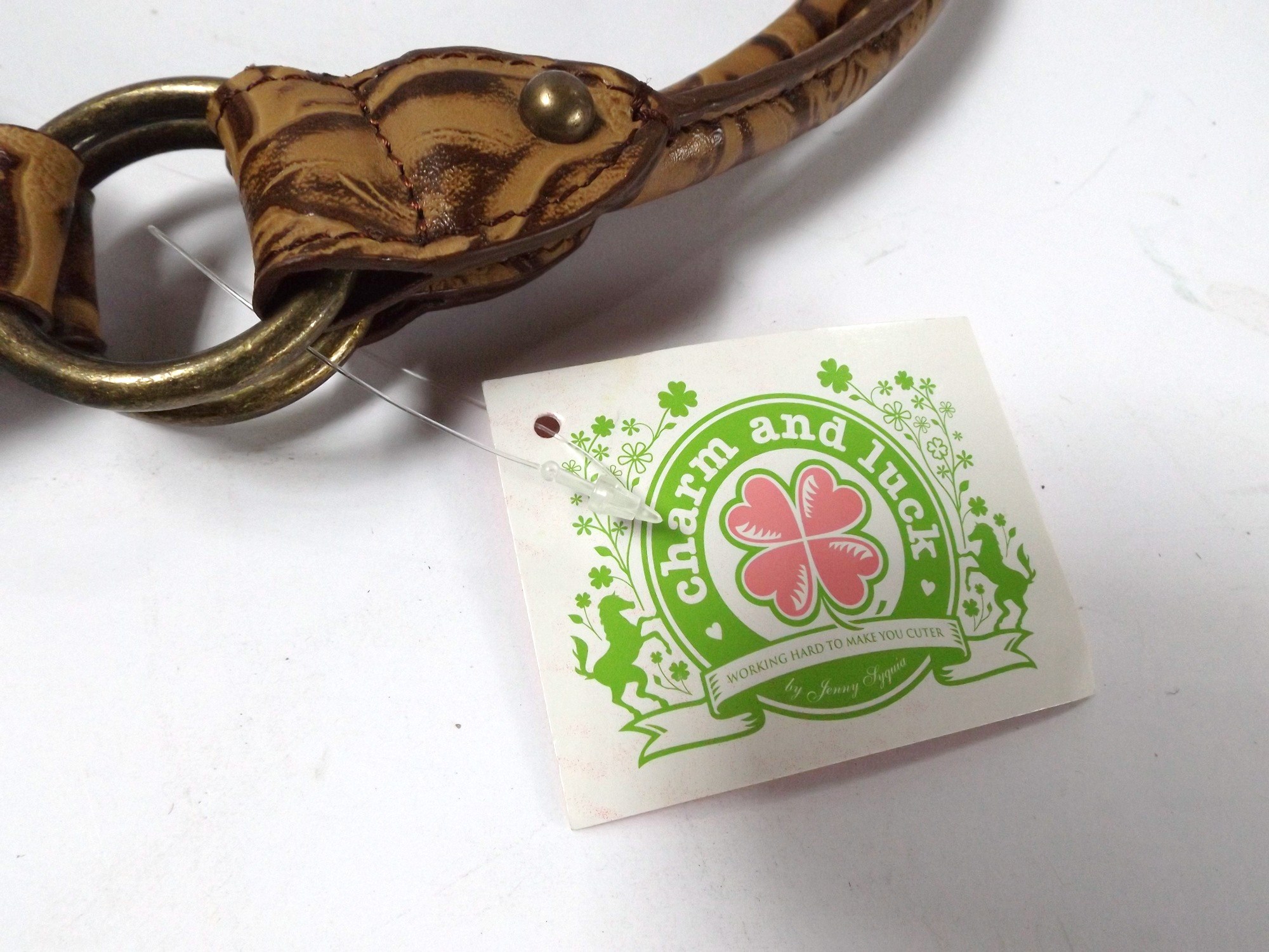 Charm and Luck Glazed Leather Bag