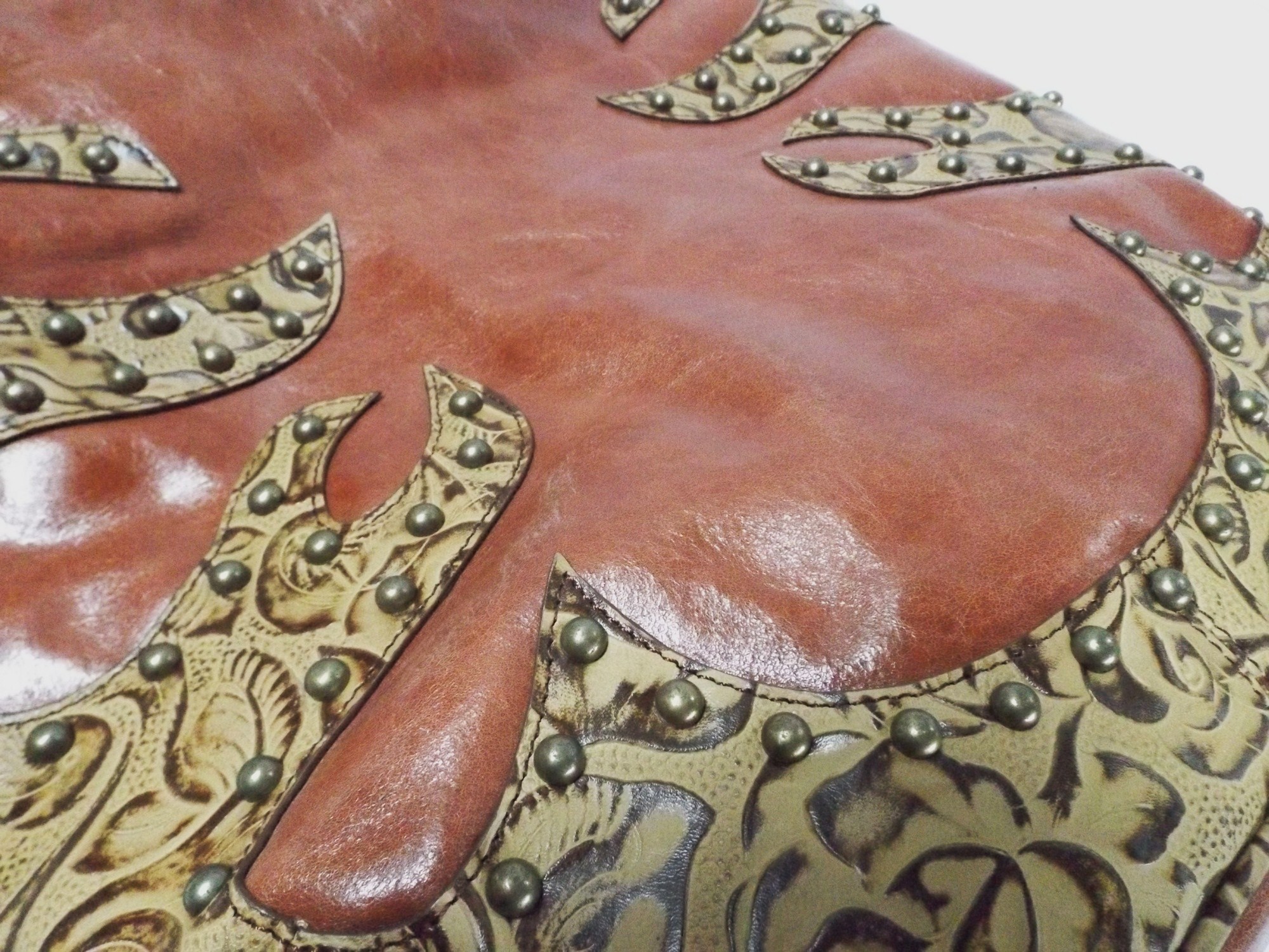 Charm and Luck Glazed Leather Bag