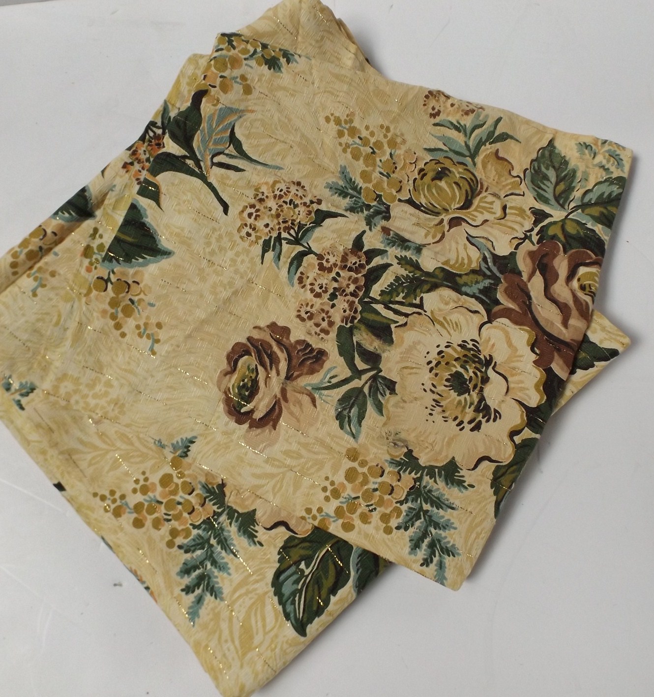 1950s Barkcloth Curtain Panels