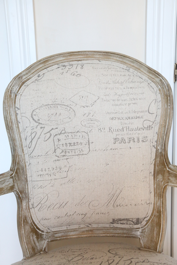 Antique White Distressed Look Armchair