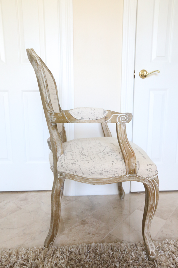 Antique White Distressed Look Armchair