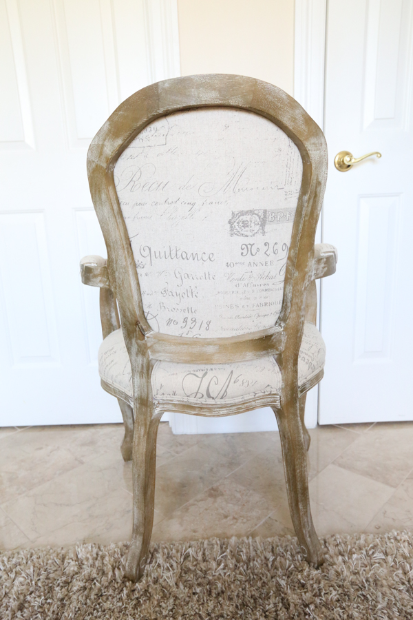 Antique White Distressed Look Armchair
