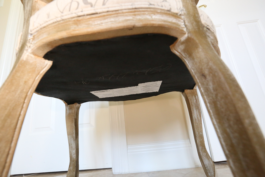 Antique White Distressed Look Armchair