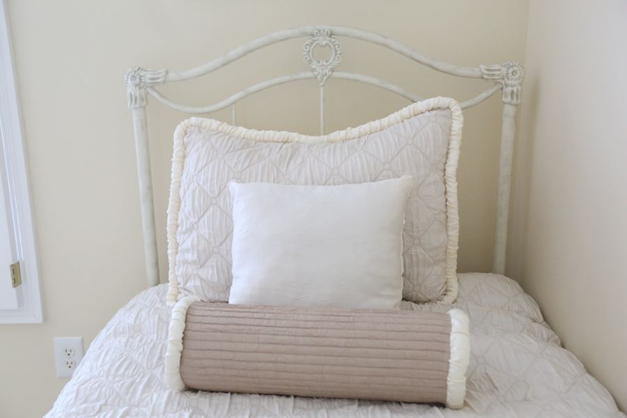 New Traditional Twin Bed in an Antique White