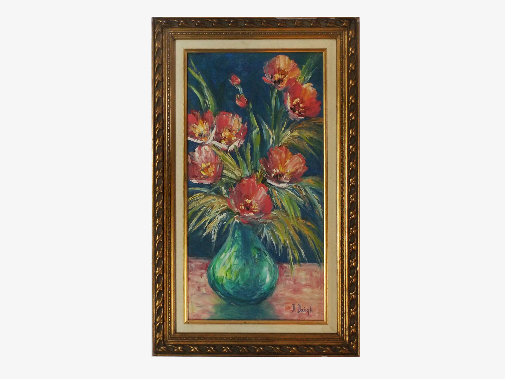 Signed Original Acrylic Painting of Poppies
