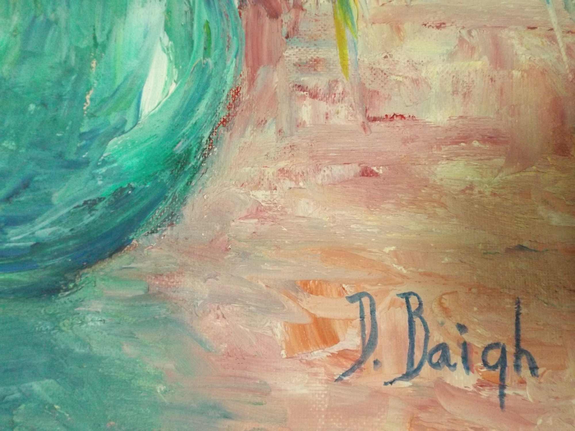 Signed Original Acrylic Painting of Poppies