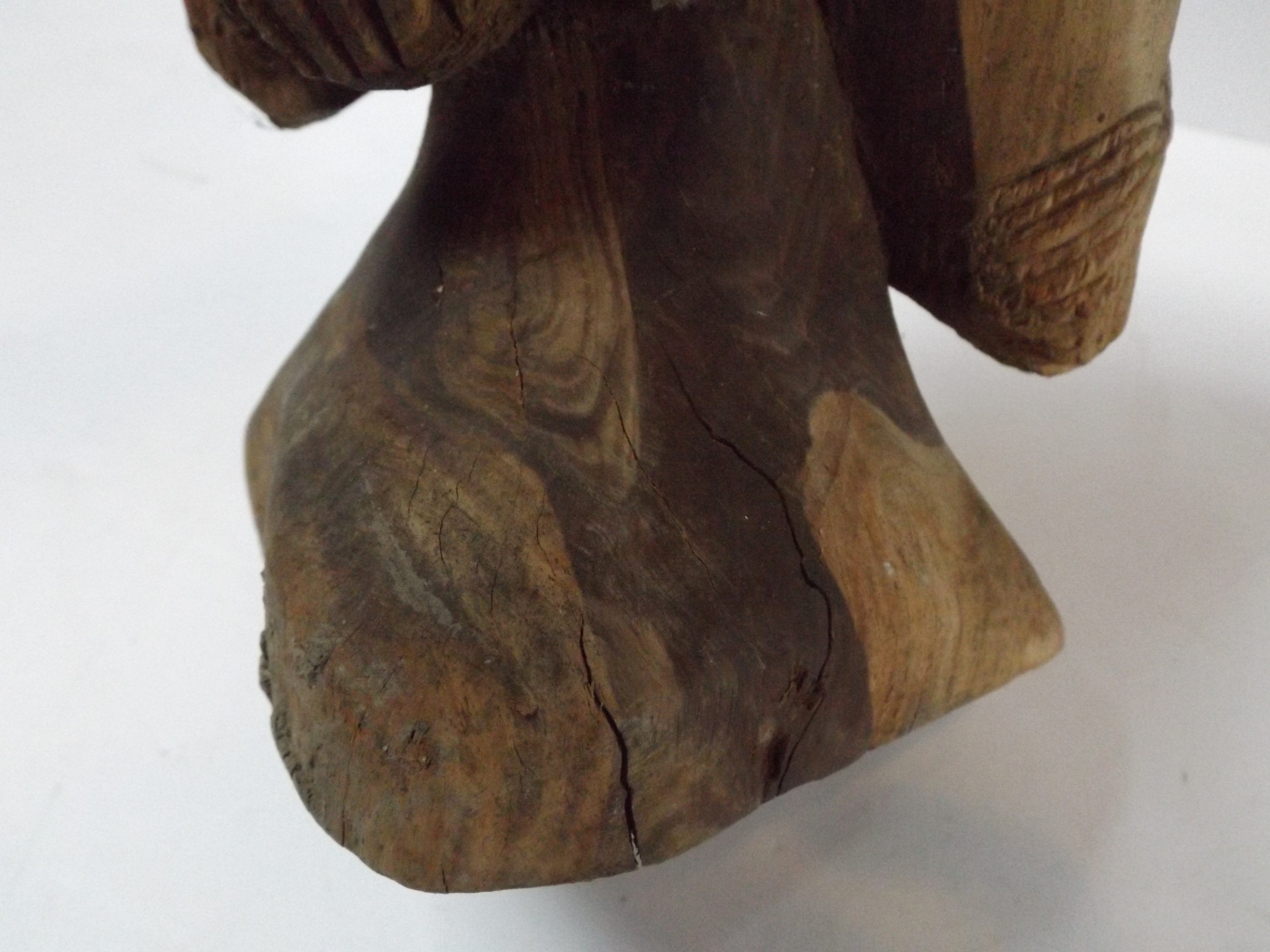 Primitive Haitan Carved Wooden Bust