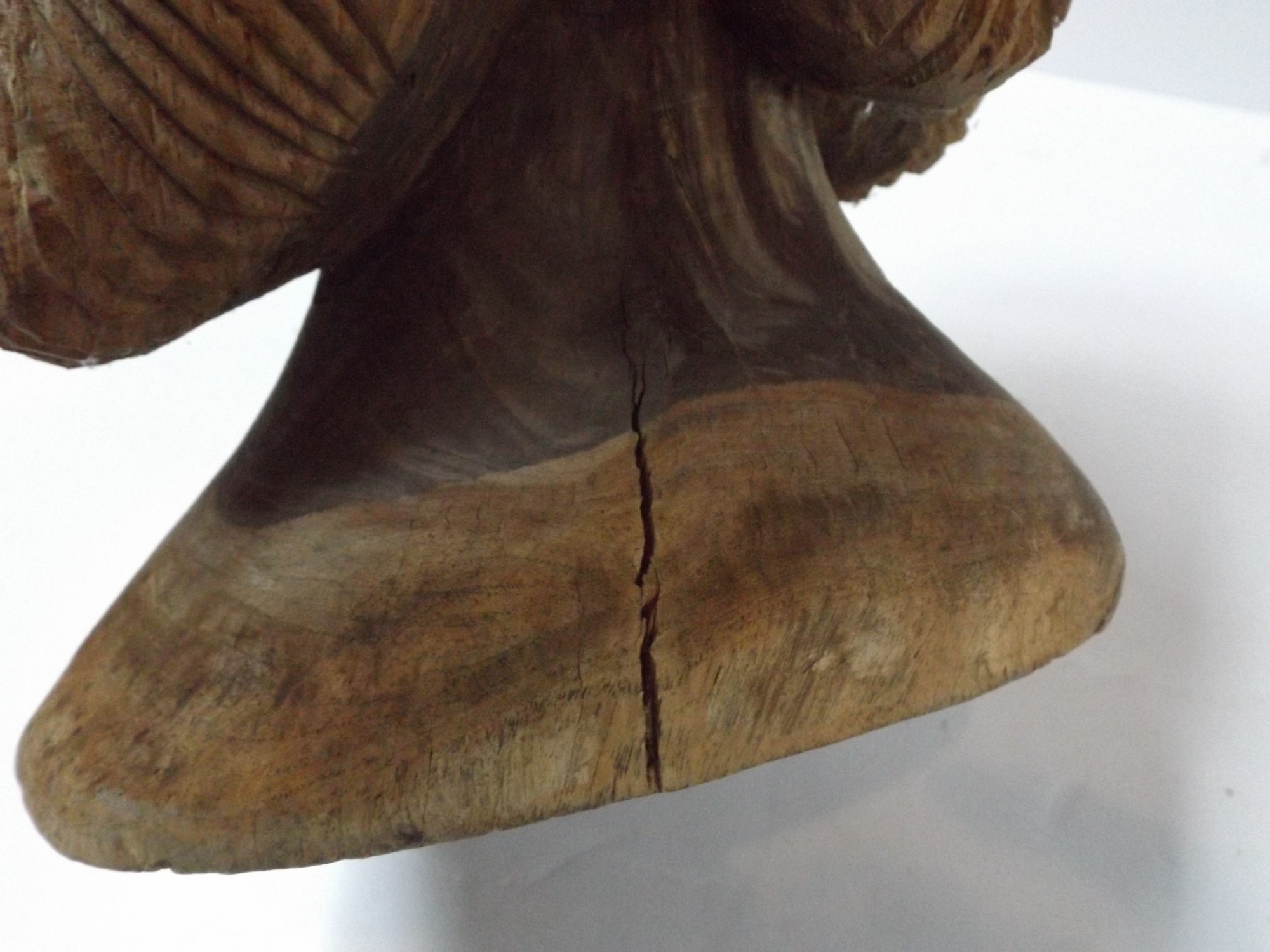 Primitive Haitan Carved Wooden Bust