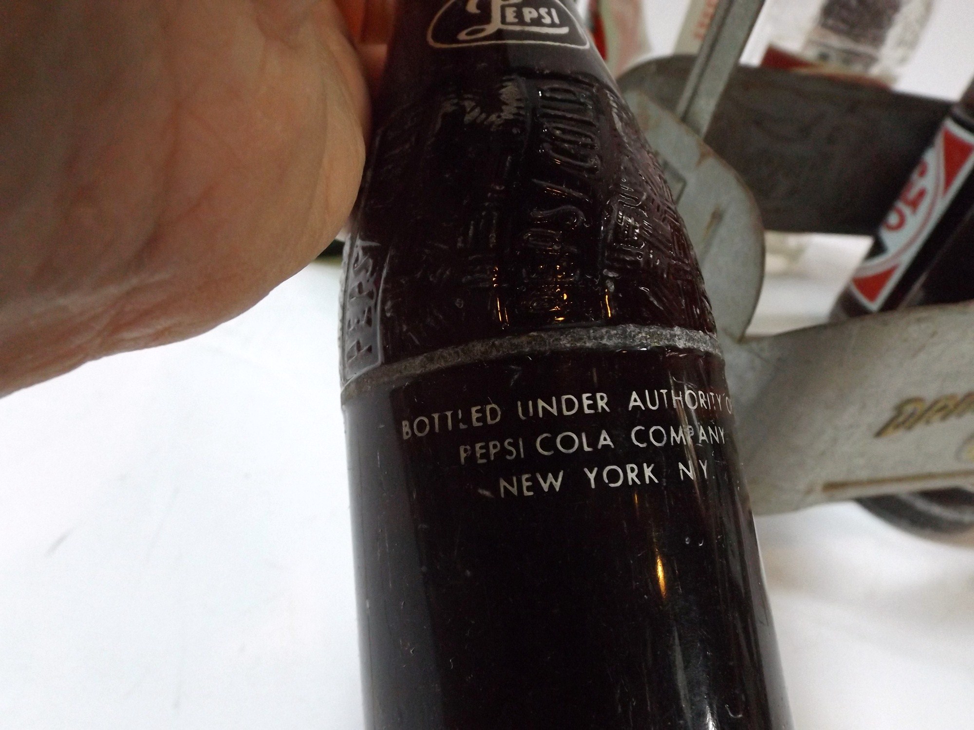 Vintage Pepsi Bottles and Carrier, Bengals and Reds Bottles