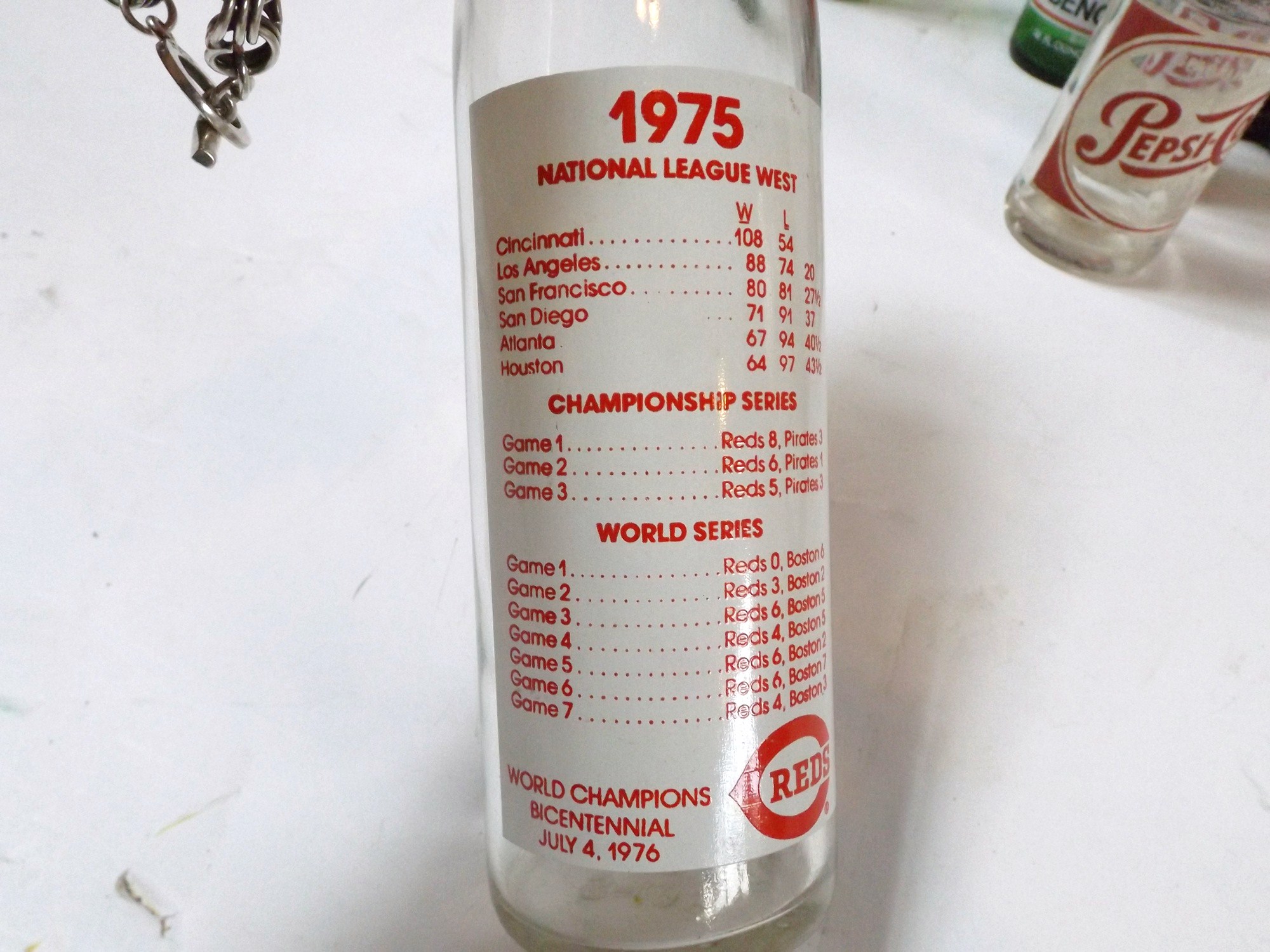 Vintage Pepsi Bottles and Carrier, Bengals and Reds Bottles