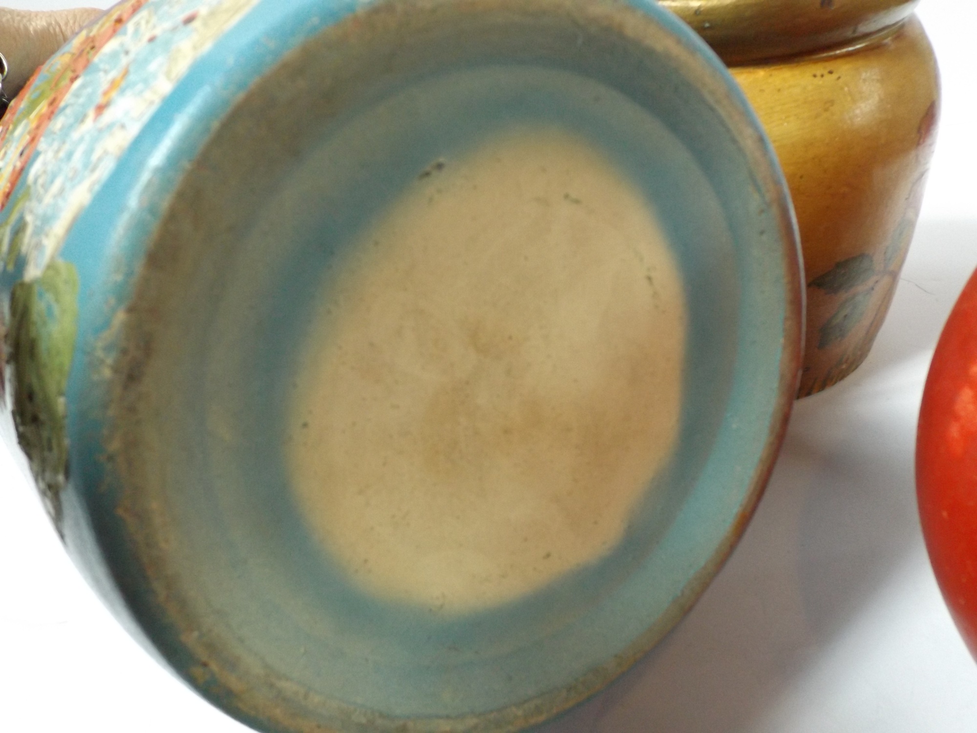 Vintage Floral-Painted Pottery Canisters