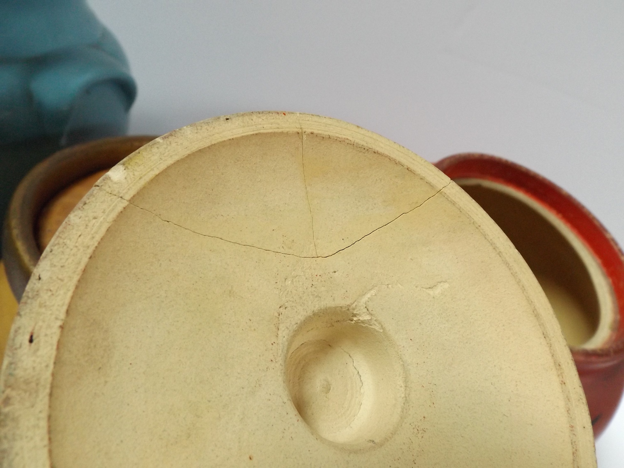 Vintage Floral-Painted Pottery Canisters