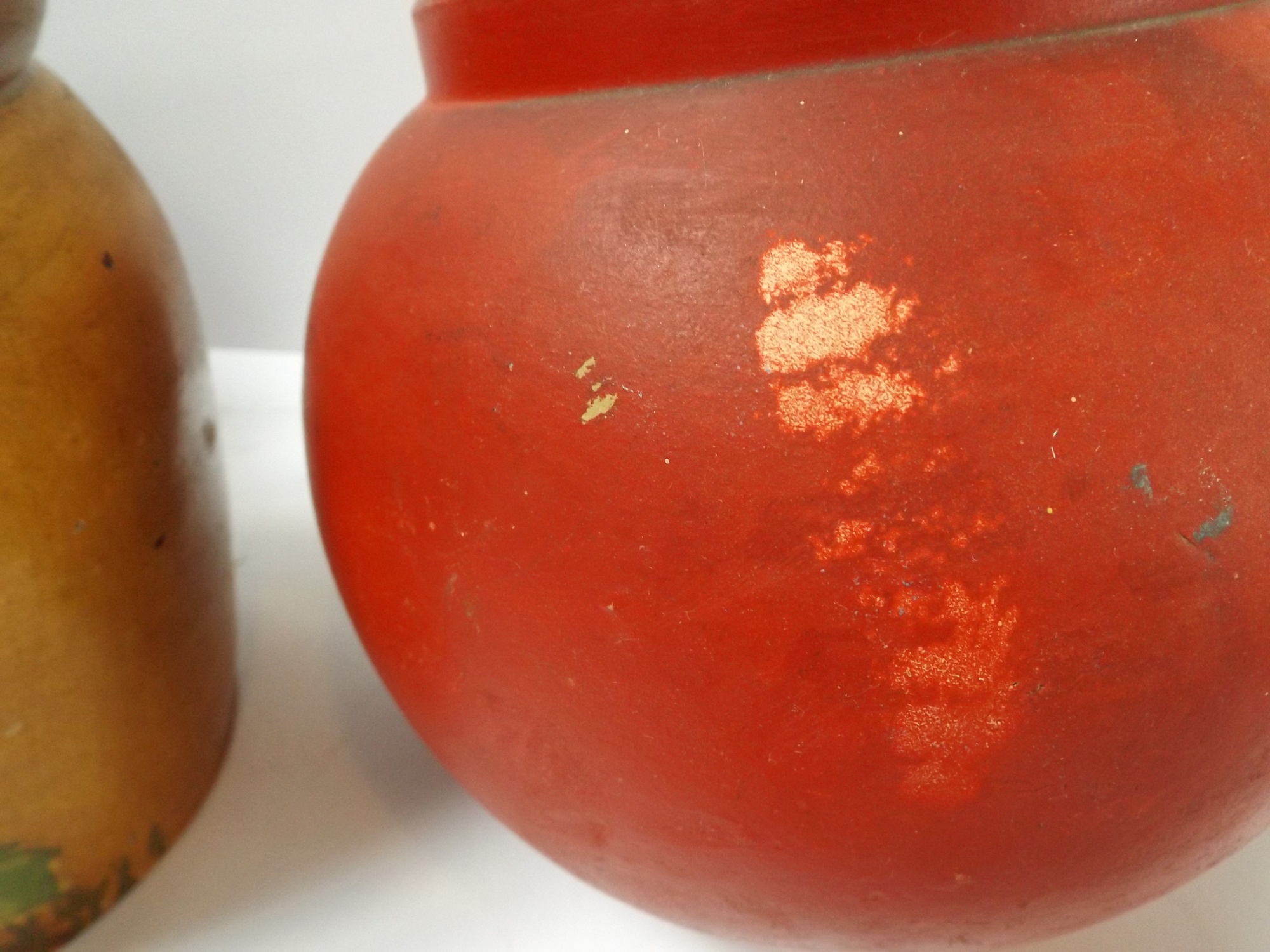 Vintage Floral-Painted Pottery Canisters