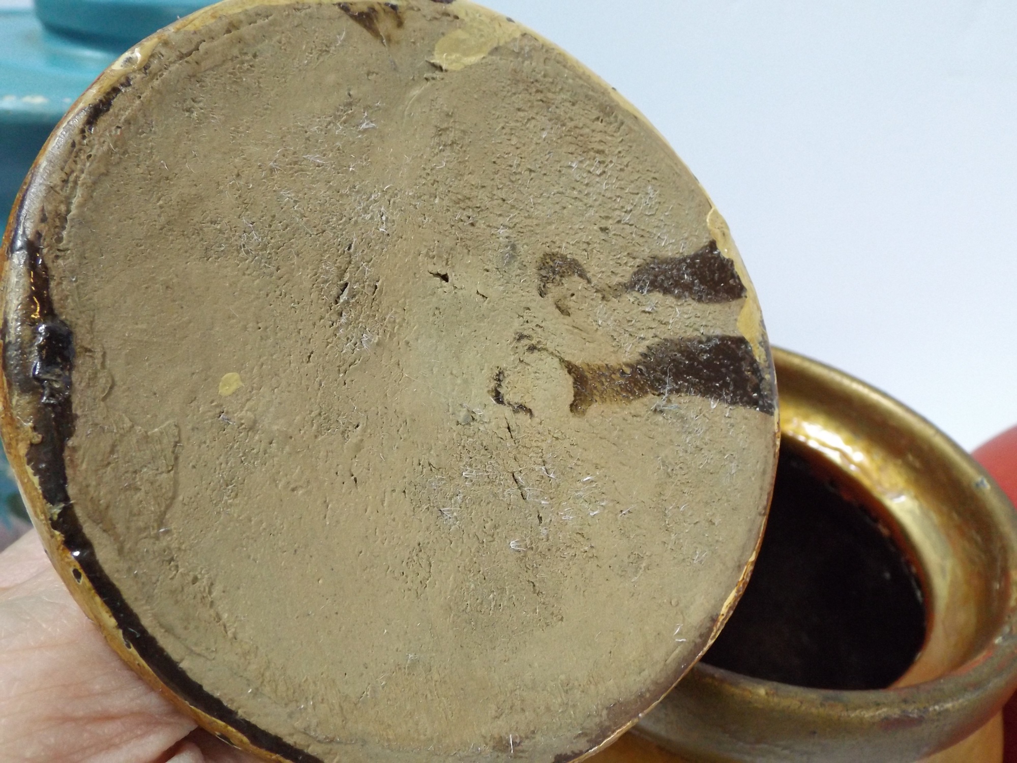 Vintage Floral-Painted Pottery Canisters