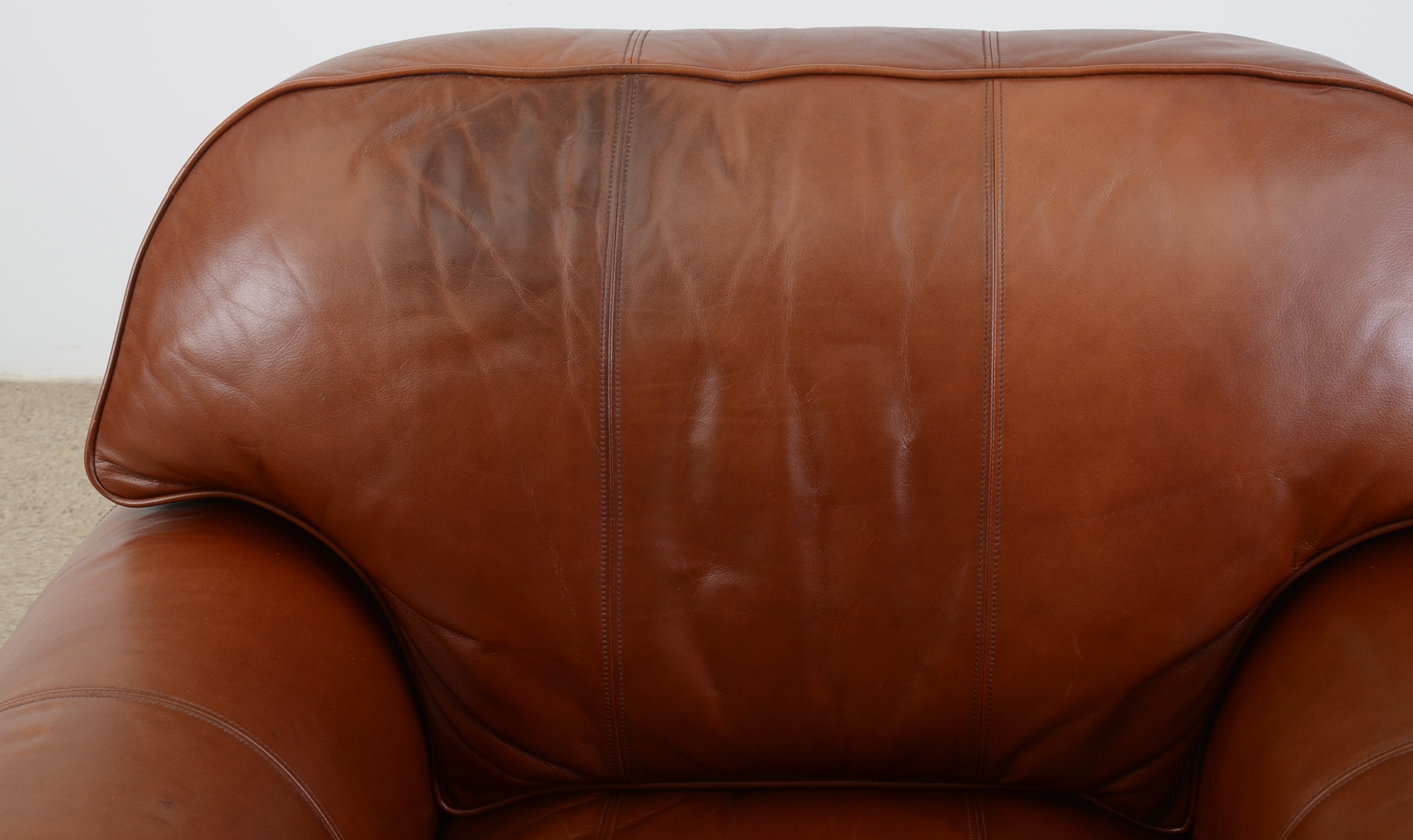 Thomasville Leather Chair and Ottoman