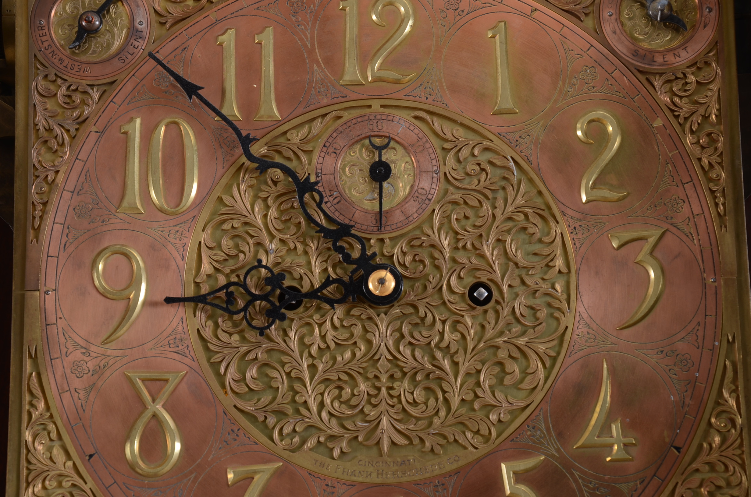 Circa 1911 Herschede Moon Face Grandfather Clock