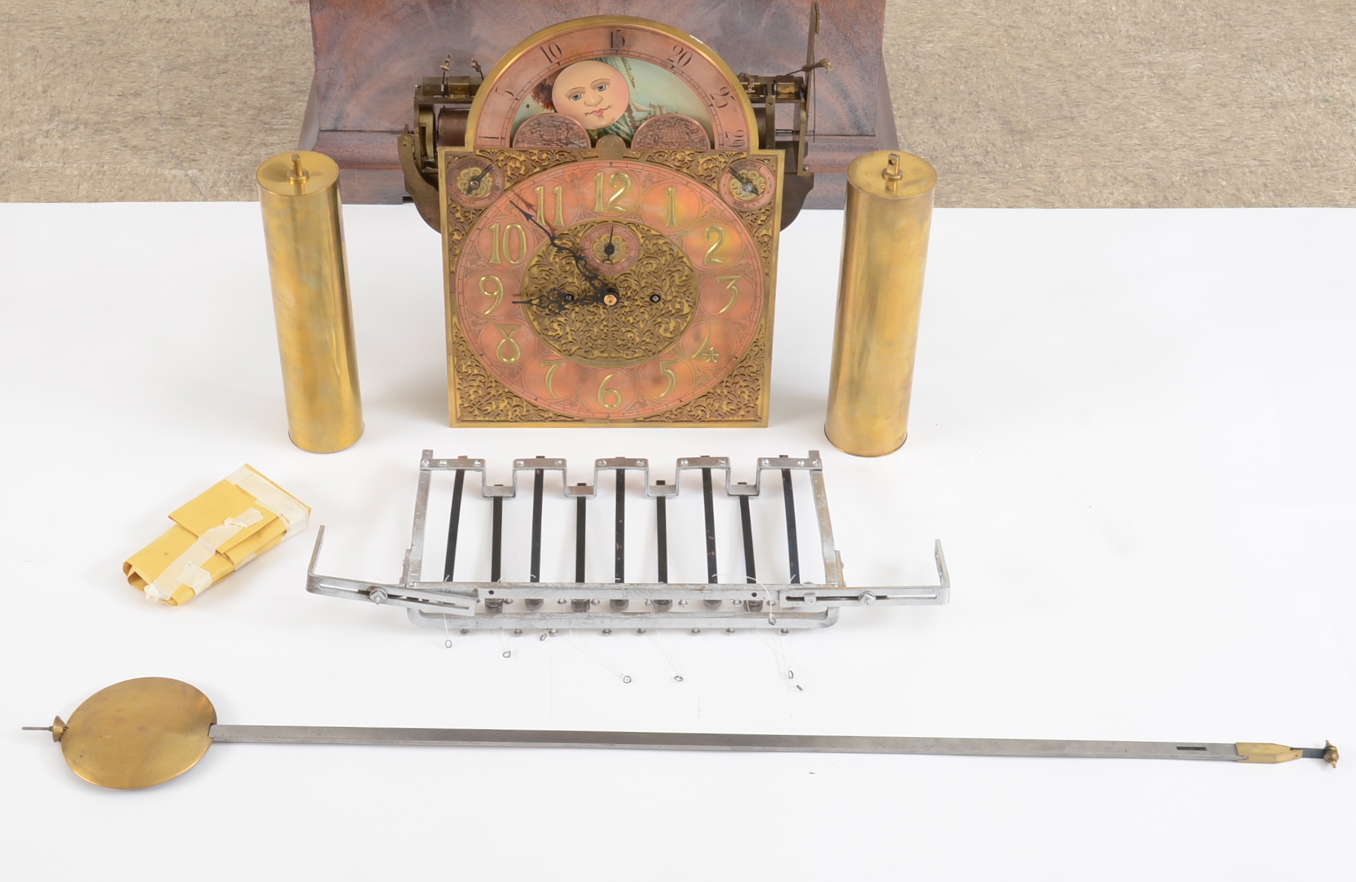 Circa 1911 Herschede Moon Face Grandfather Clock