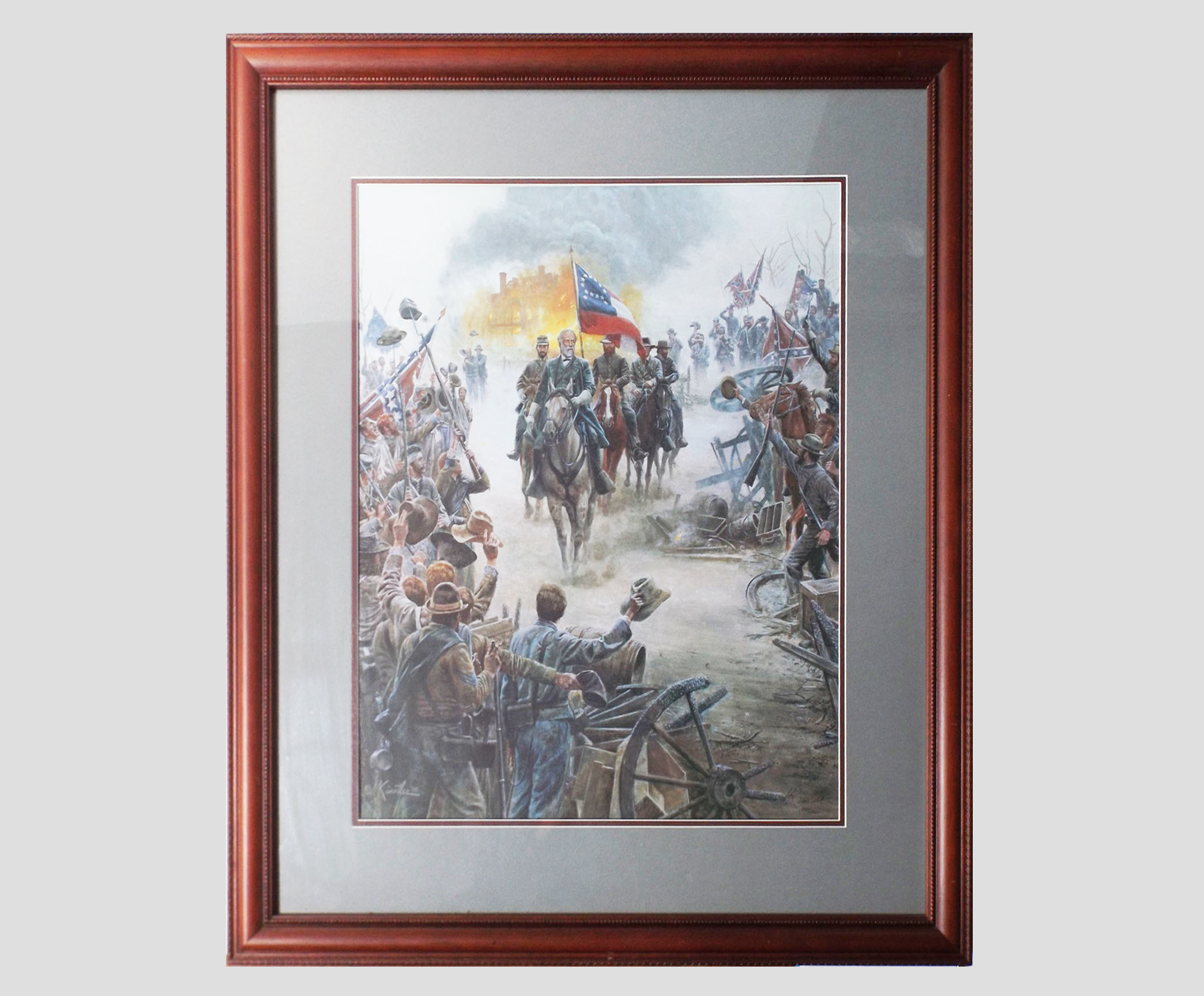 Signed and Numbered Kunstler Lithograph of Robert E. Lee