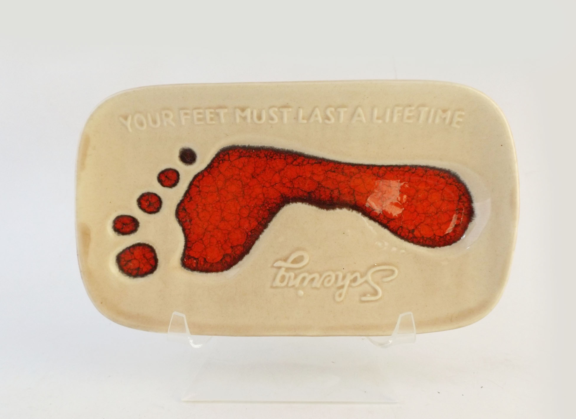 McCoy Pottery Schering Podiatry Advertising Tray
