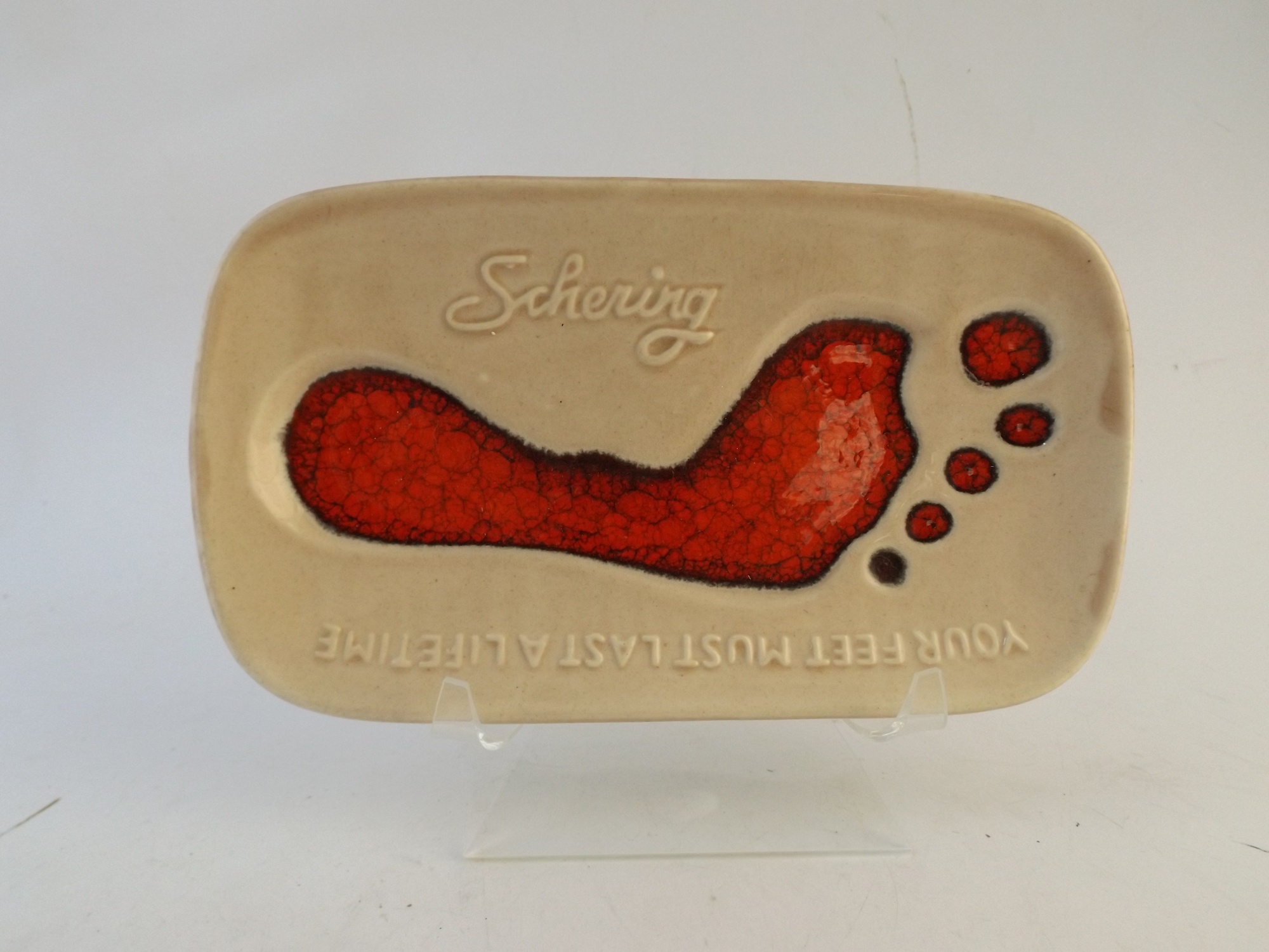 McCoy Pottery Schering Podiatry Advertising Tray