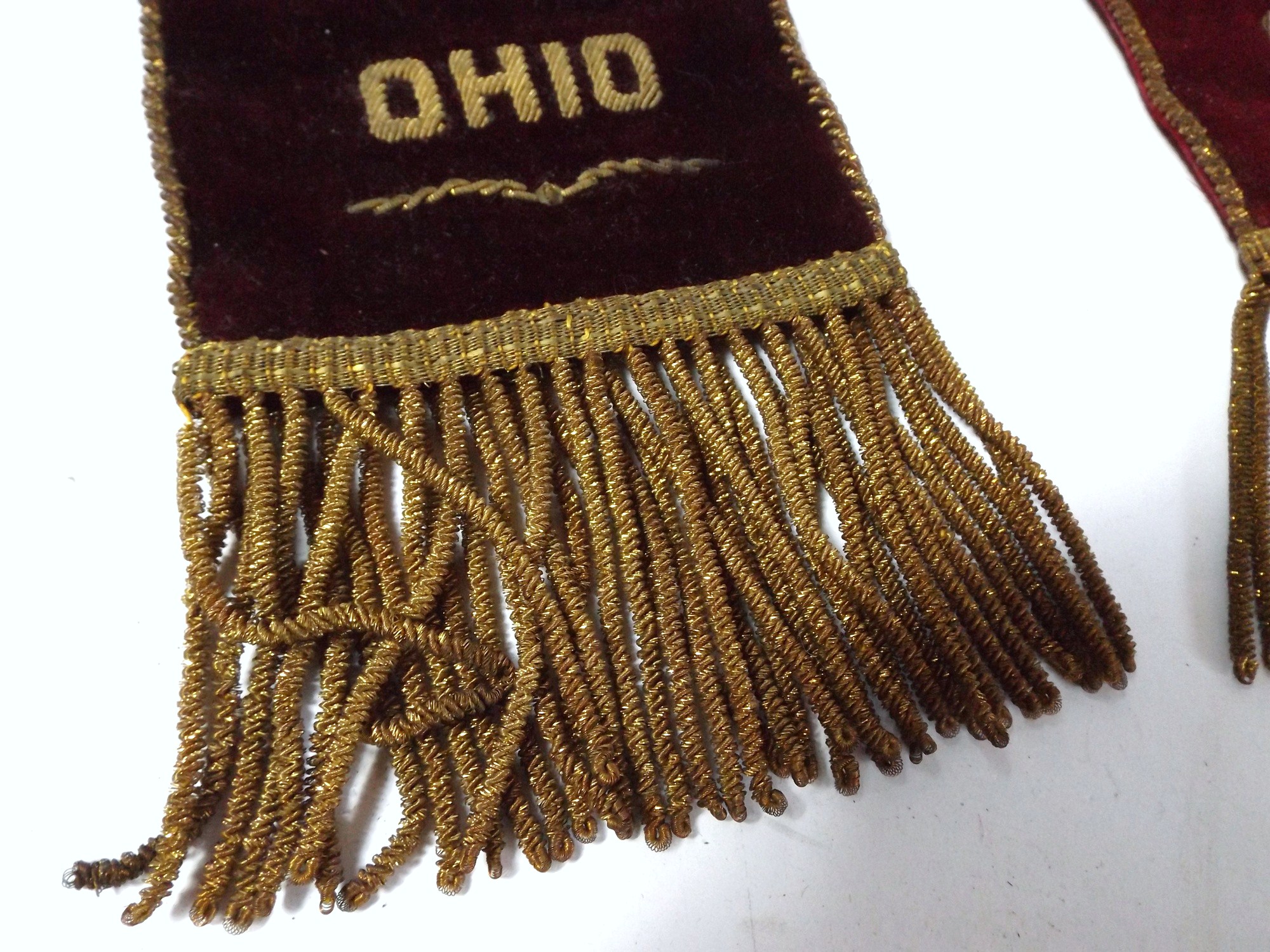 Vintage Velvet and Gimp Political Ribbons