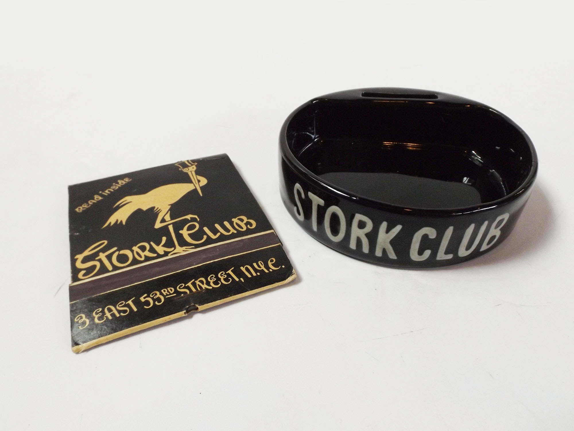 Vintage Stork Club Ash Receiver and Matchbook
