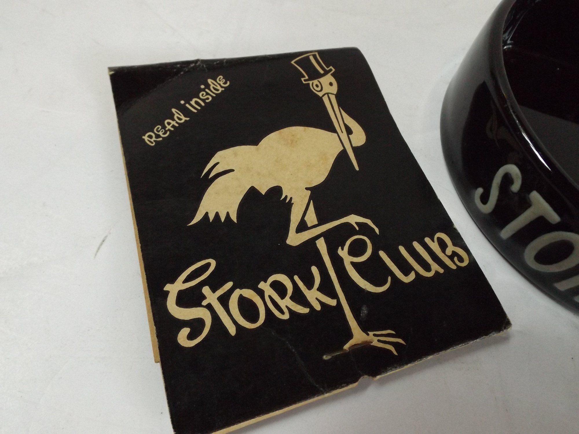 Vintage Stork Club Ash Receiver and Matchbook