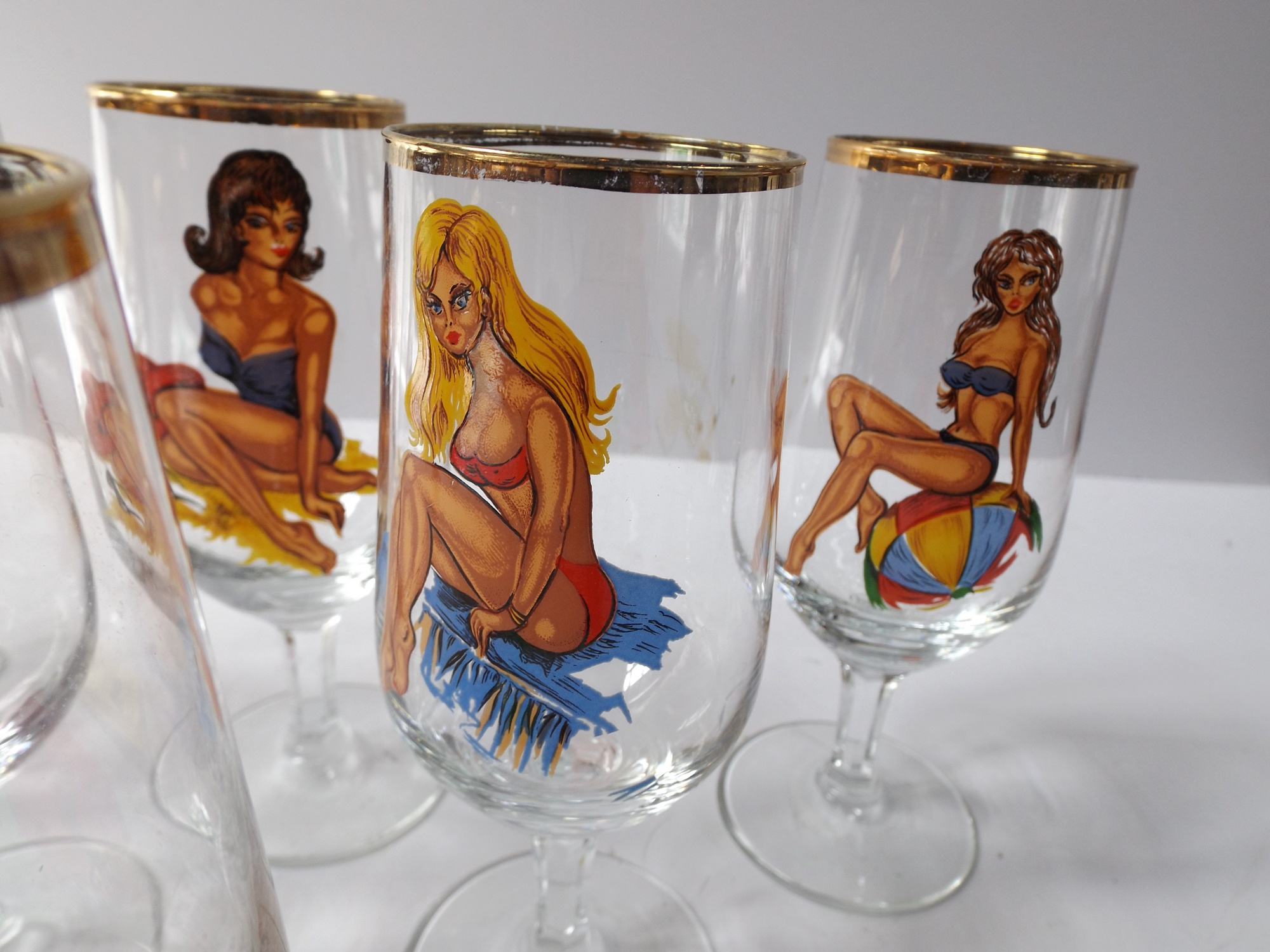 Pin Up Wine Glasses and Matches
