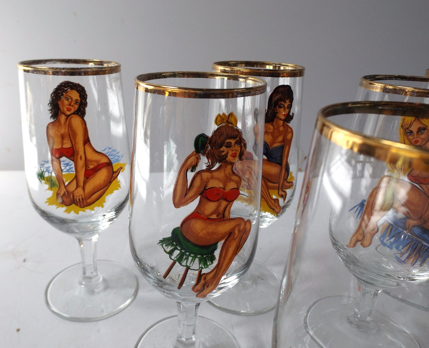 Pin Up Wine Glasses and Matches
