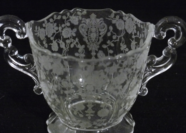 Vintage Cambridge "Rose Point" Etched Glass Dinnerware Set