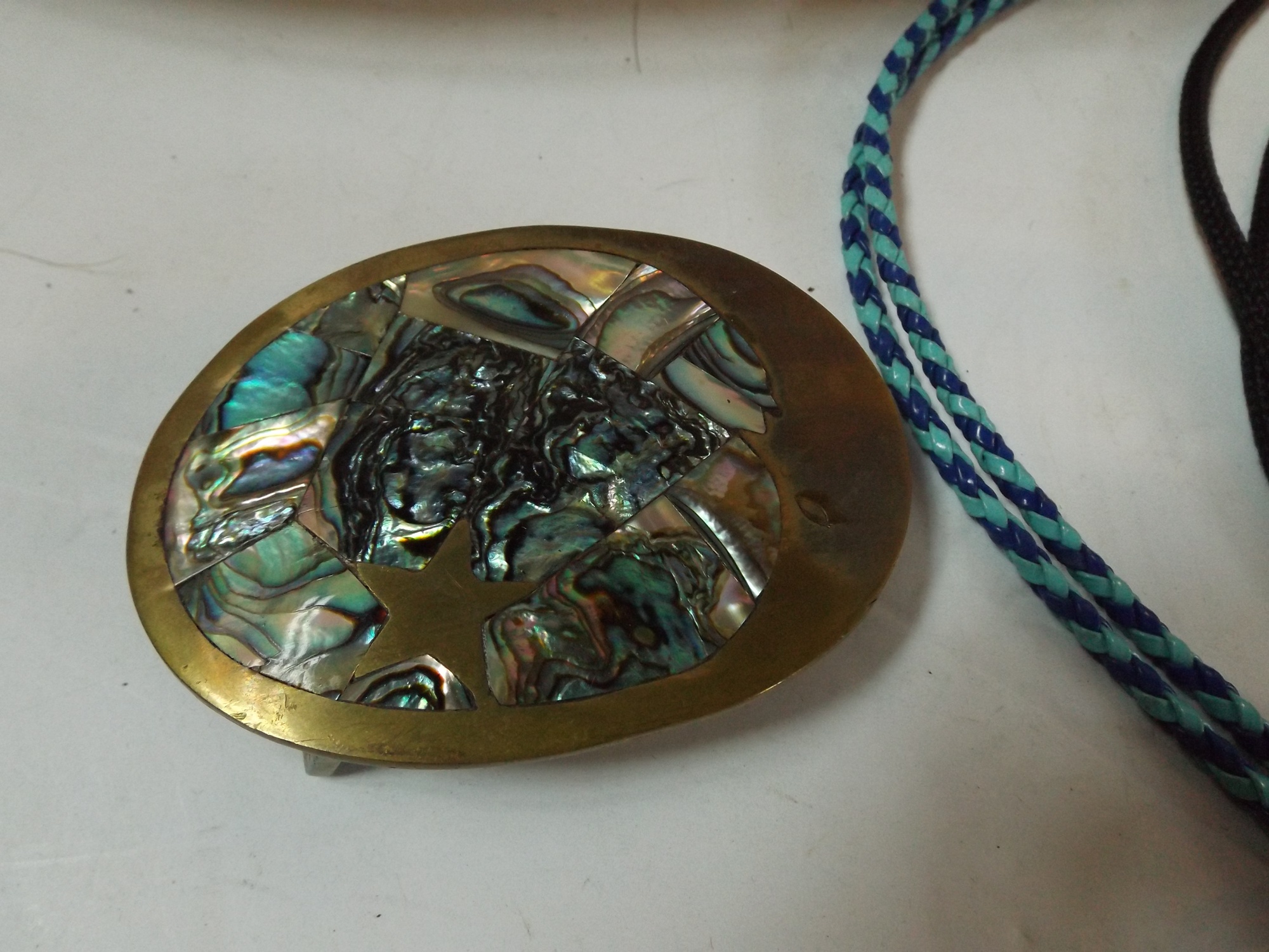 Resistol Beaver Cowboy Hat, Mexican Abalone Buckle, Bolo Ties