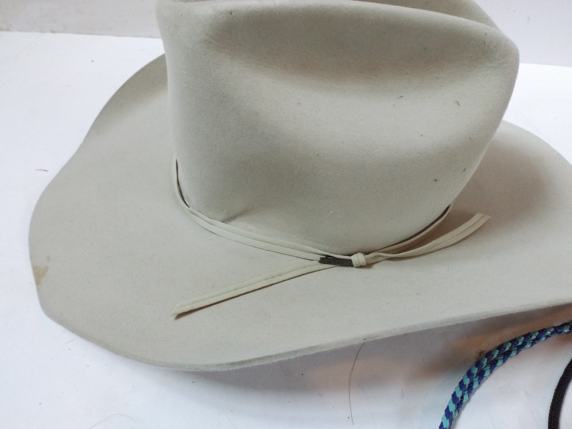 Resistol Beaver Cowboy Hat, Mexican Abalone Buckle, Bolo Ties