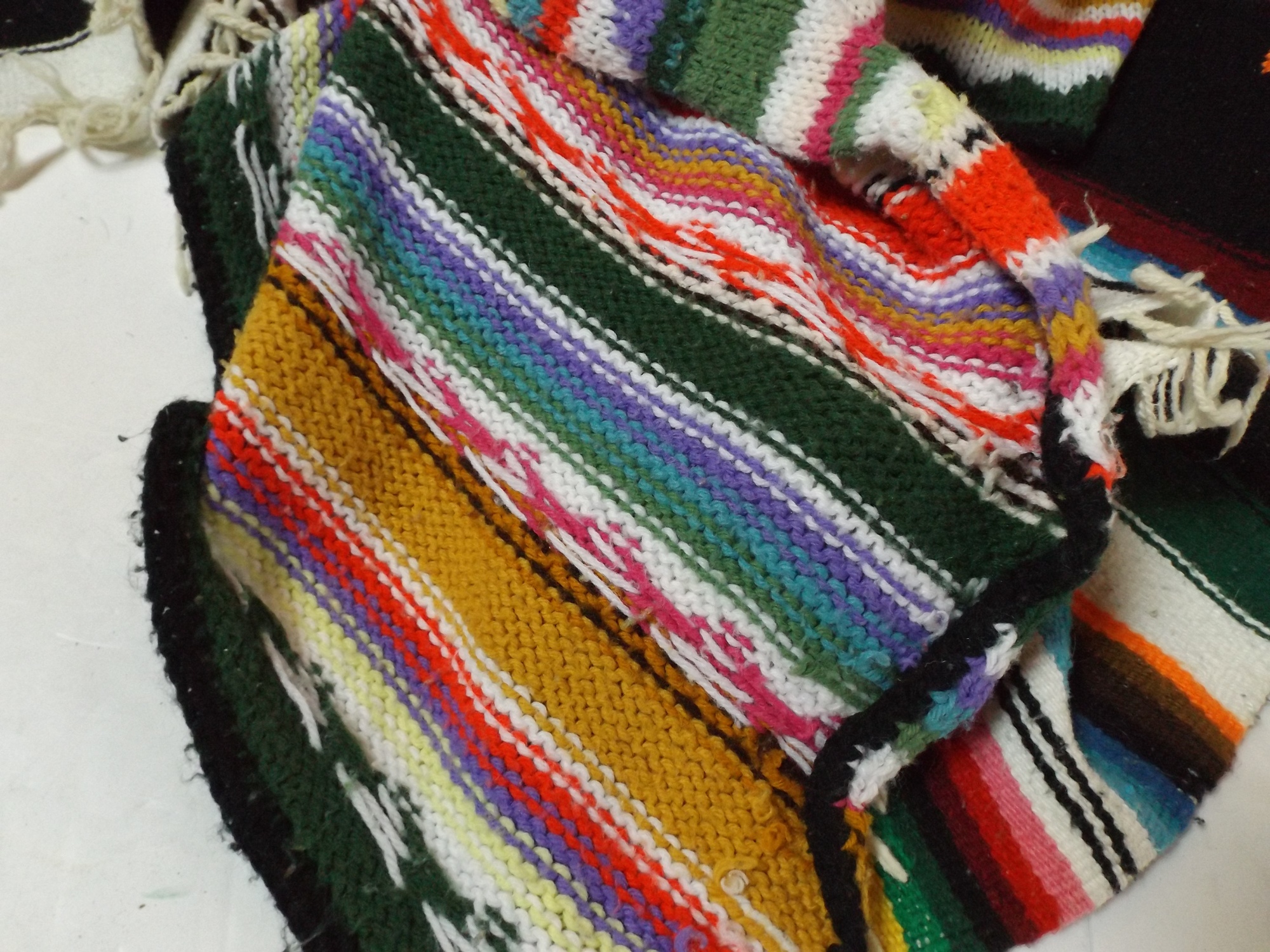 Hand Knit Afghan and Mexican Blanket